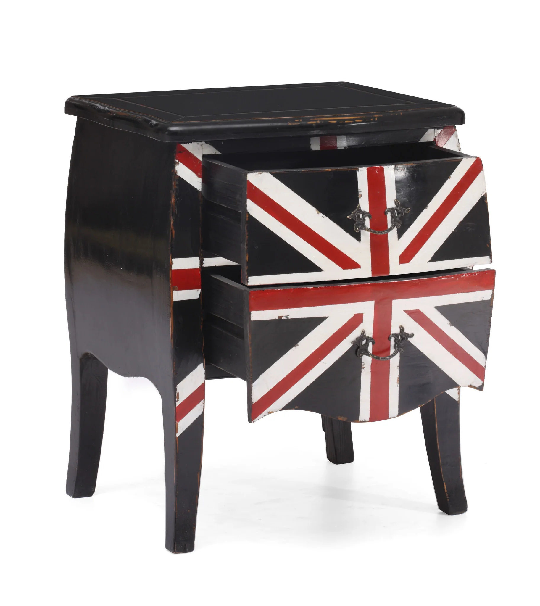 UK Small Cabinet Distressed Black - Image 3