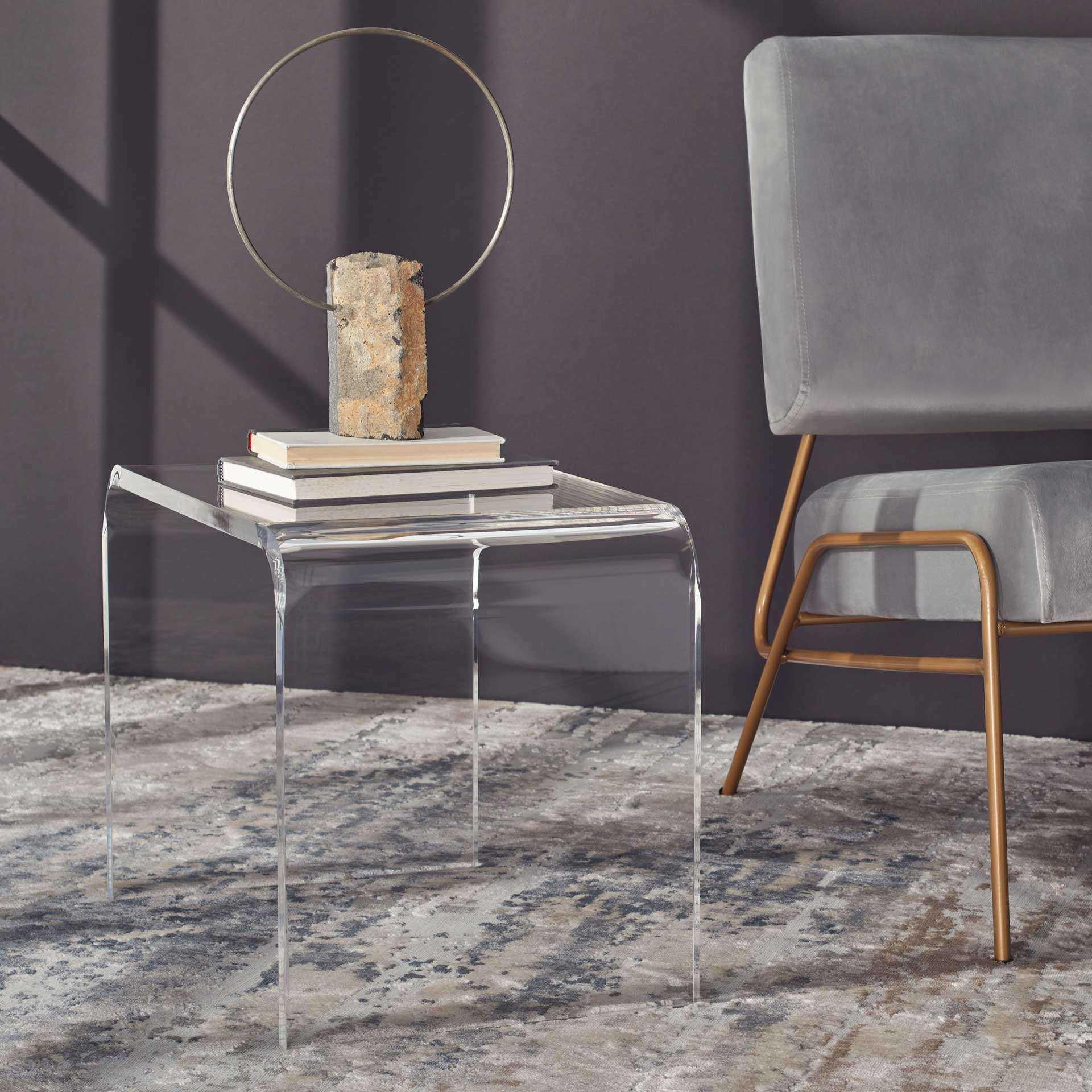 Upen Acrylic Side Table Clear - Image 5