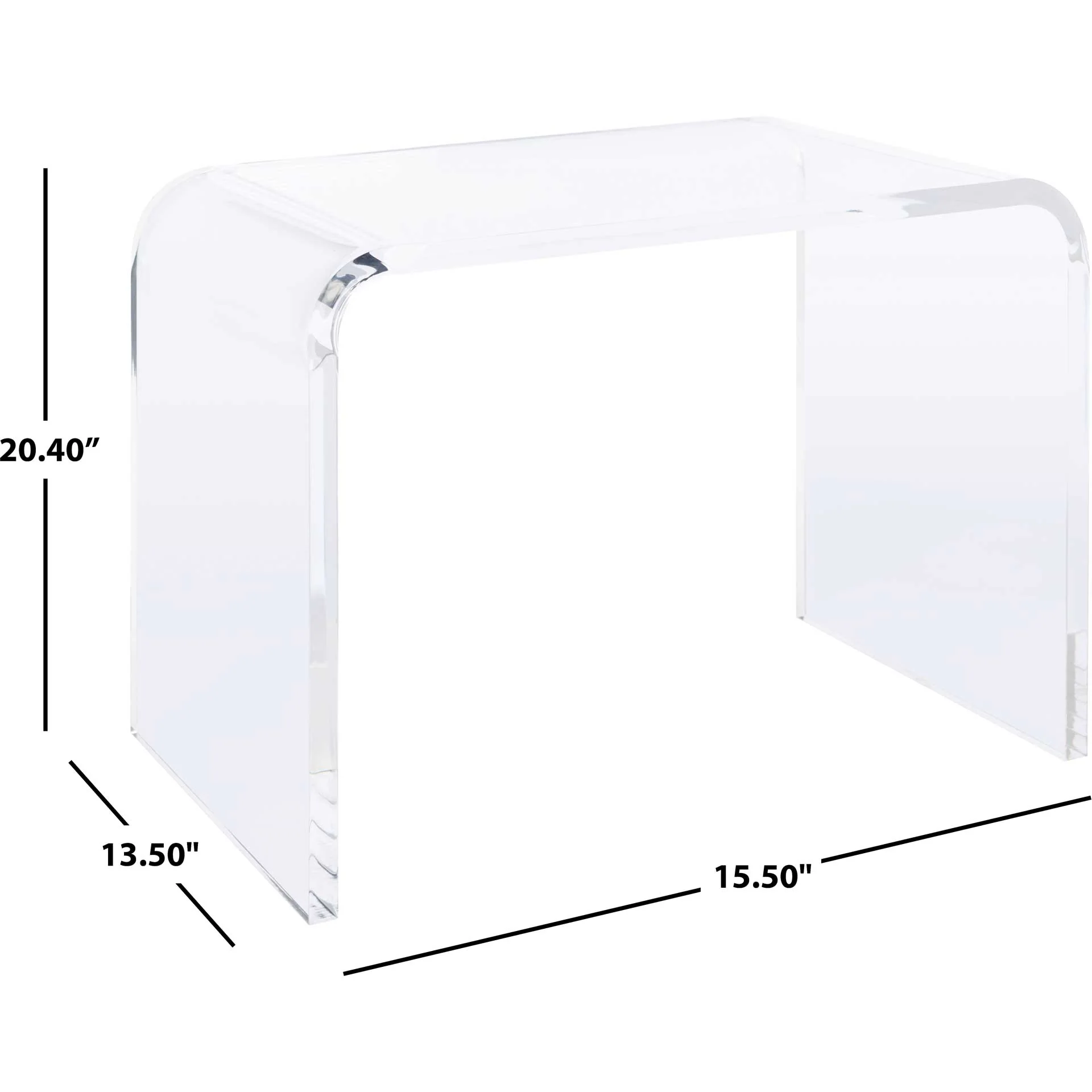 Upen Acrylic Side Table Clear - Image 6