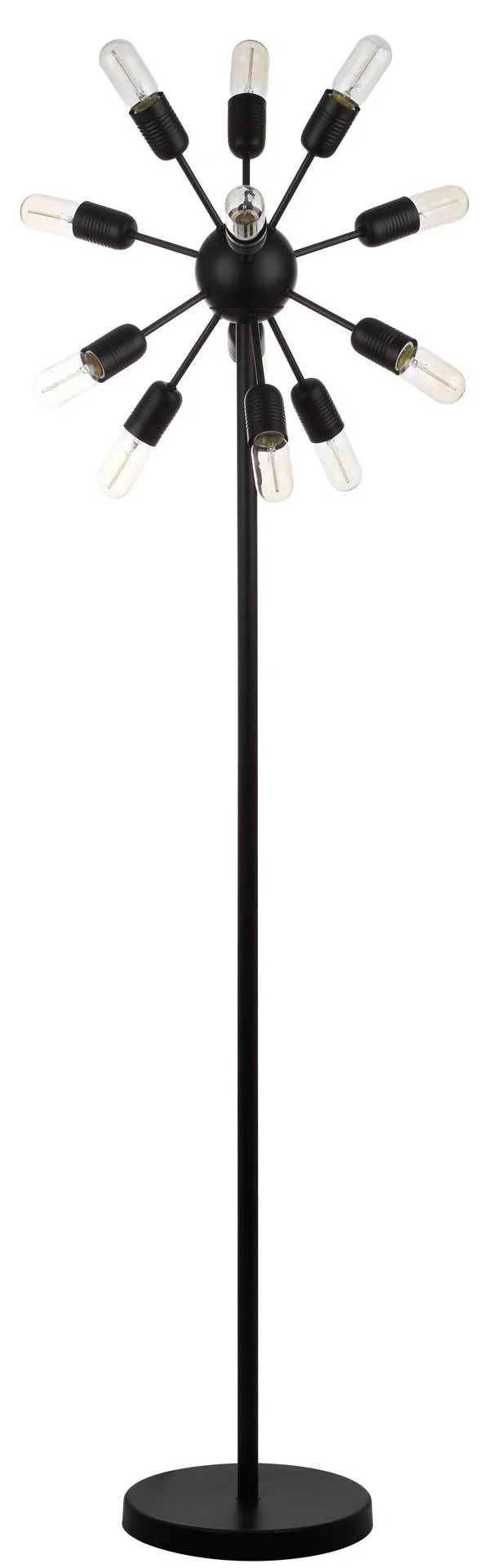 Uriah Retro Floor Lamp Black - Image 2