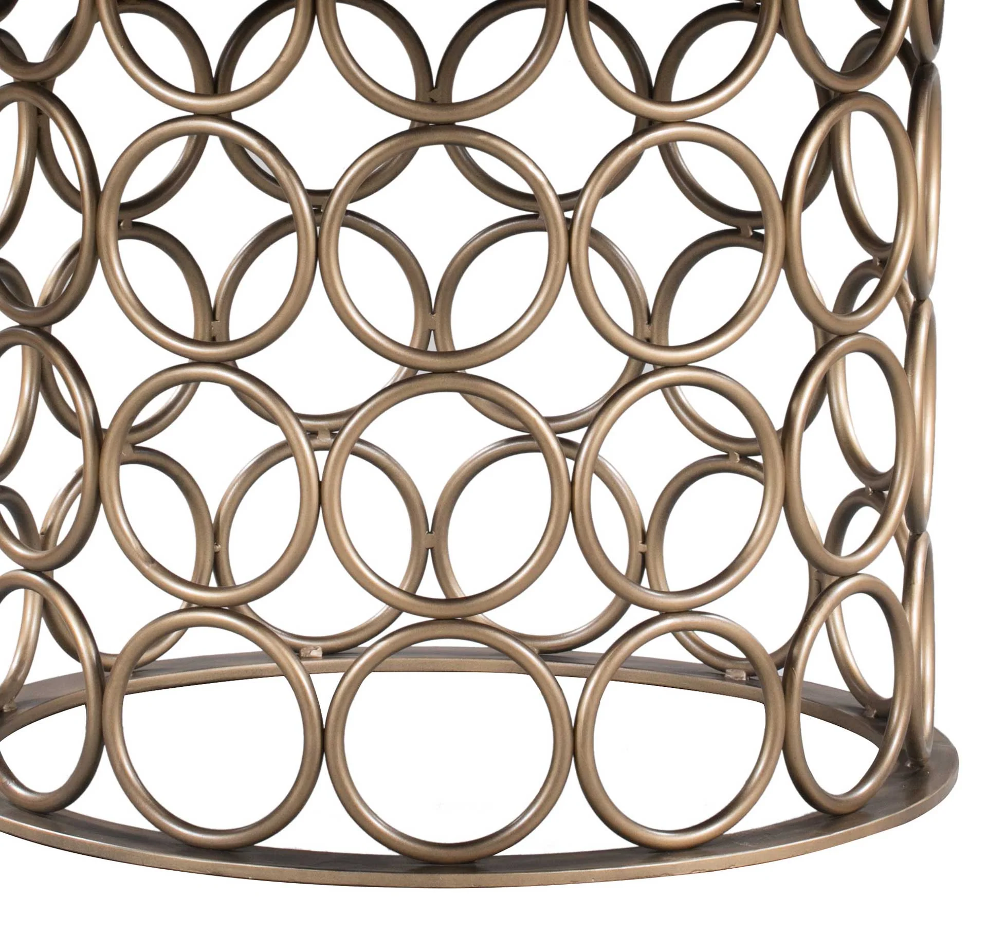 Vada Brass Round Dining Table Black/Brass - Image 4