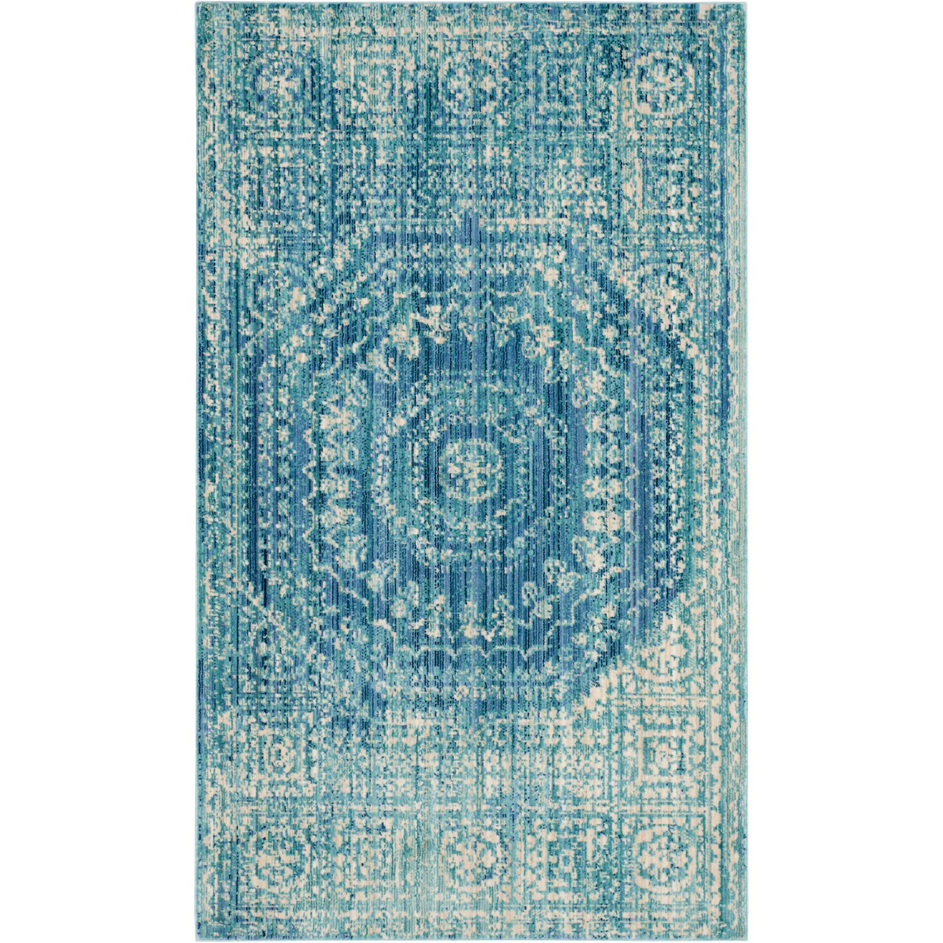Valencia Blue/Ivory Area Rug - Image 3