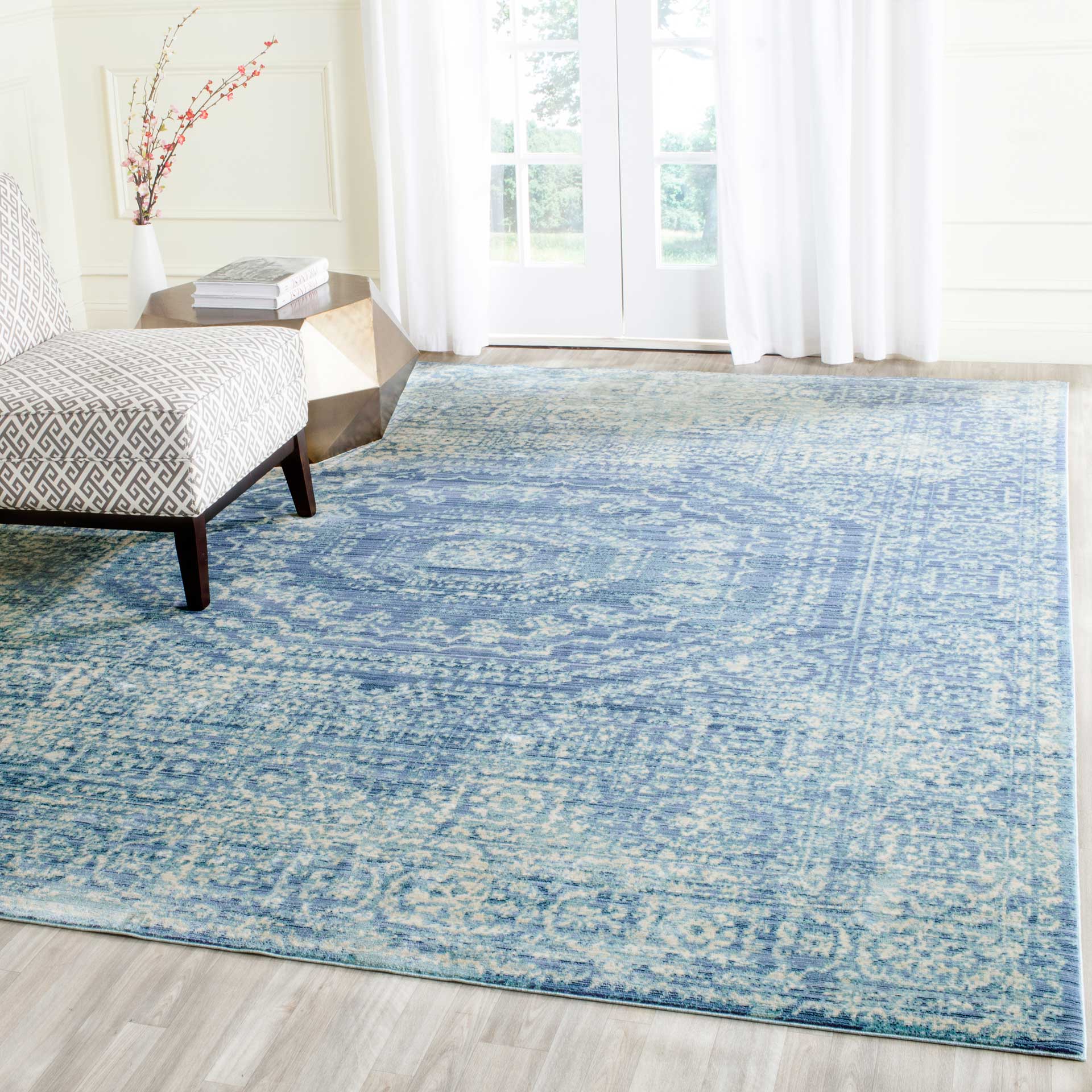 Valencia Blue/Ivory Area Rug - Image 6