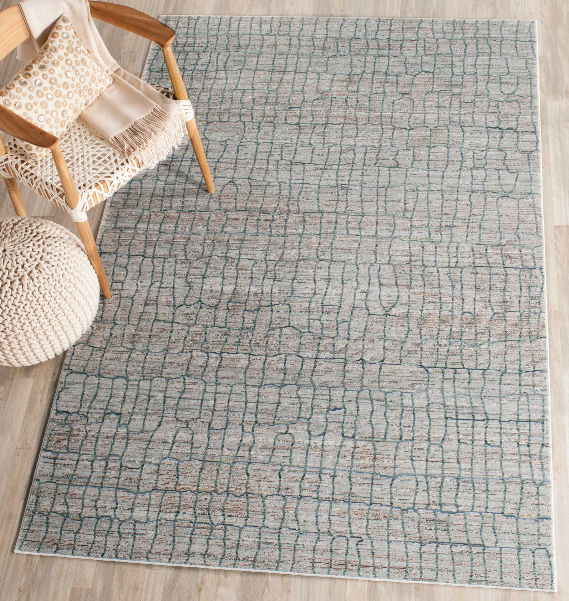 Valencia Gray/Blue Area Rug - Image 6