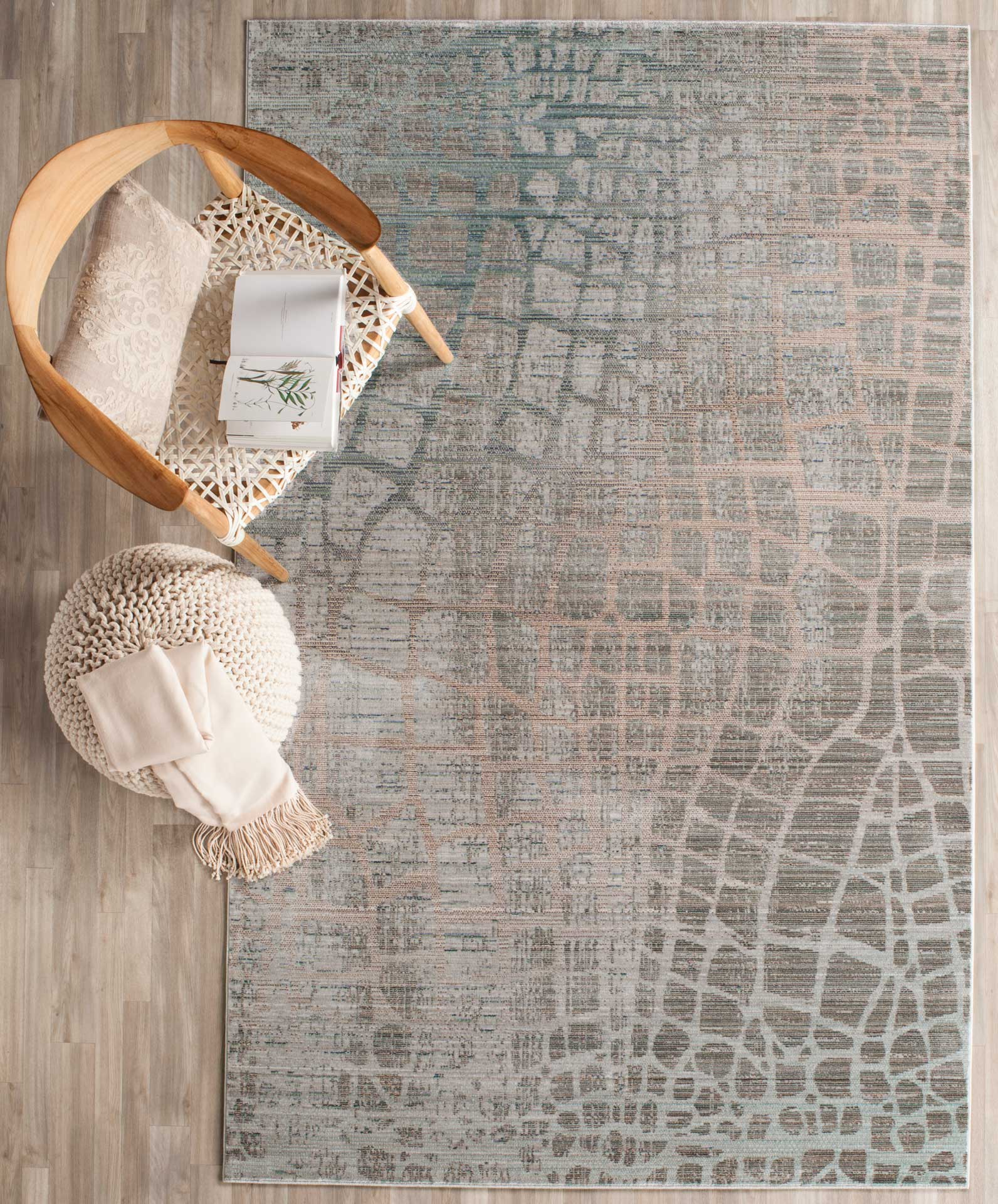 Valencia Gray/Blue/Beige Area Rug - Image 6