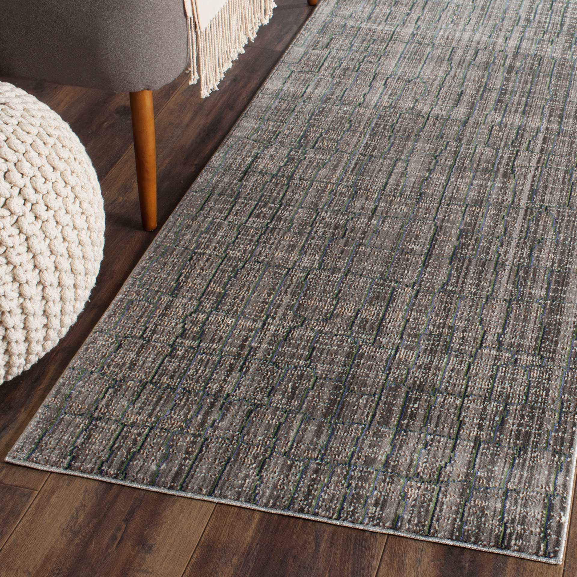 Valencia Gray/Blue Runner Rug - Image 3