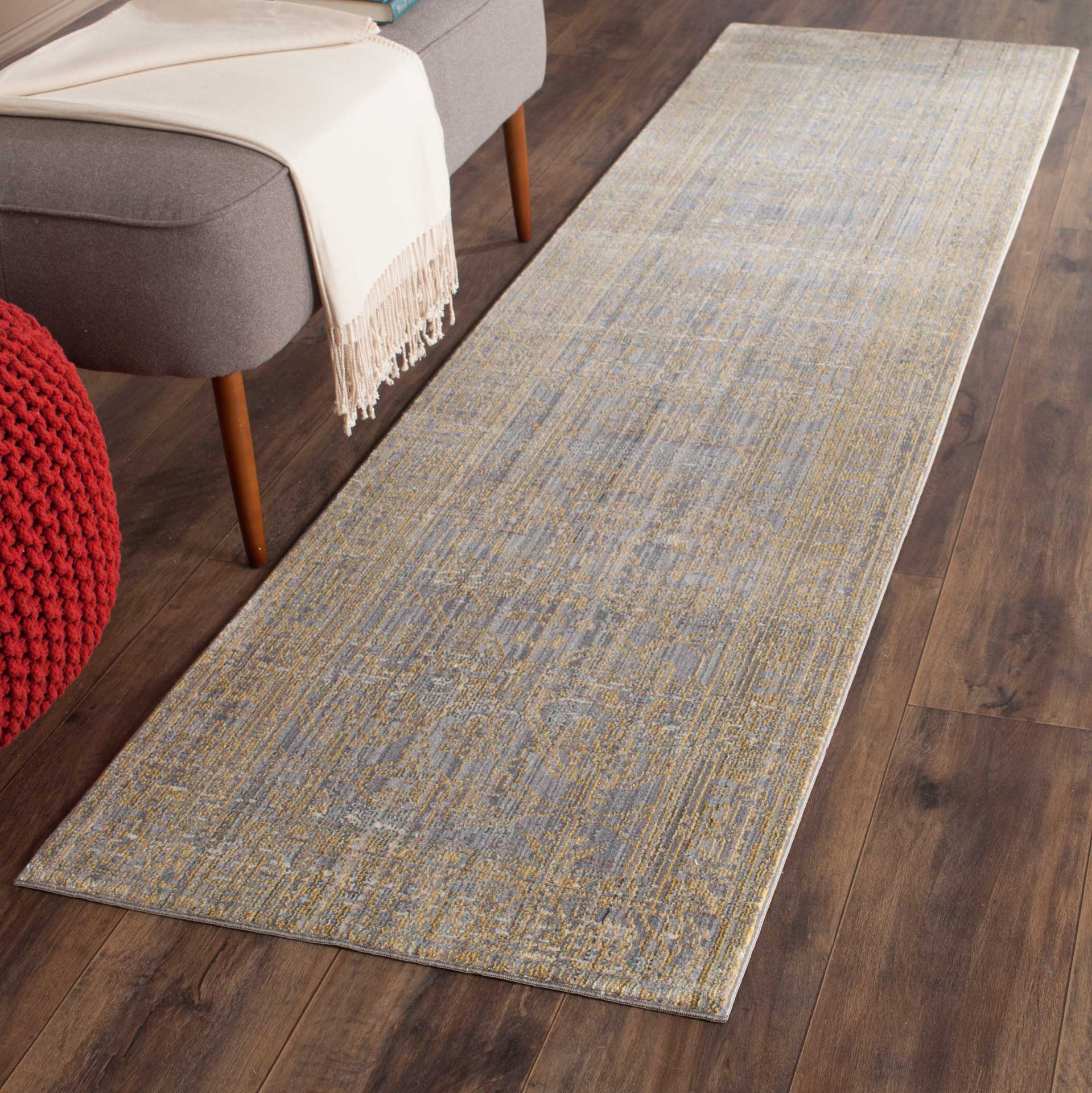 Valencia Gray/Gold Runner Rug - Image 3