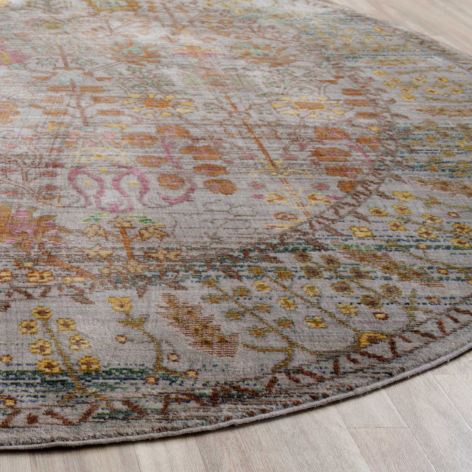 Valencia Gray/Multi Round Rug - Image 2
