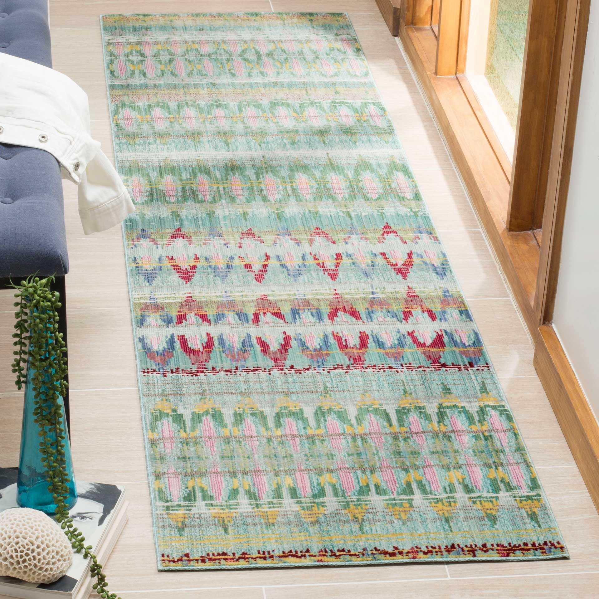 Valencia Light Blue/Multi Runner Rug - Image 3