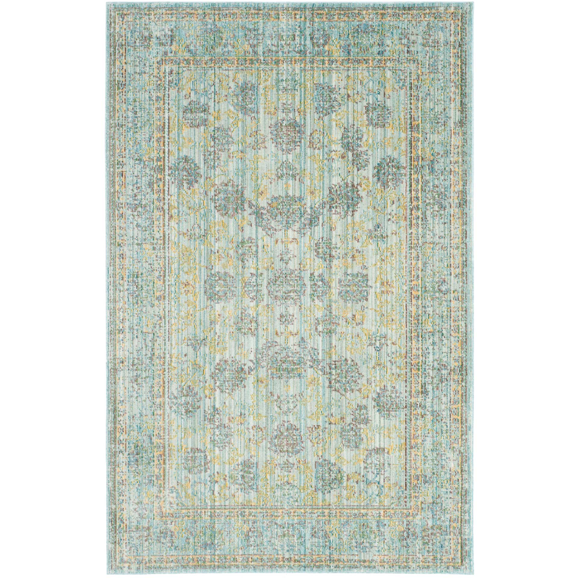 Valencia Light Blue/Turquoise Area Rug - Image 2