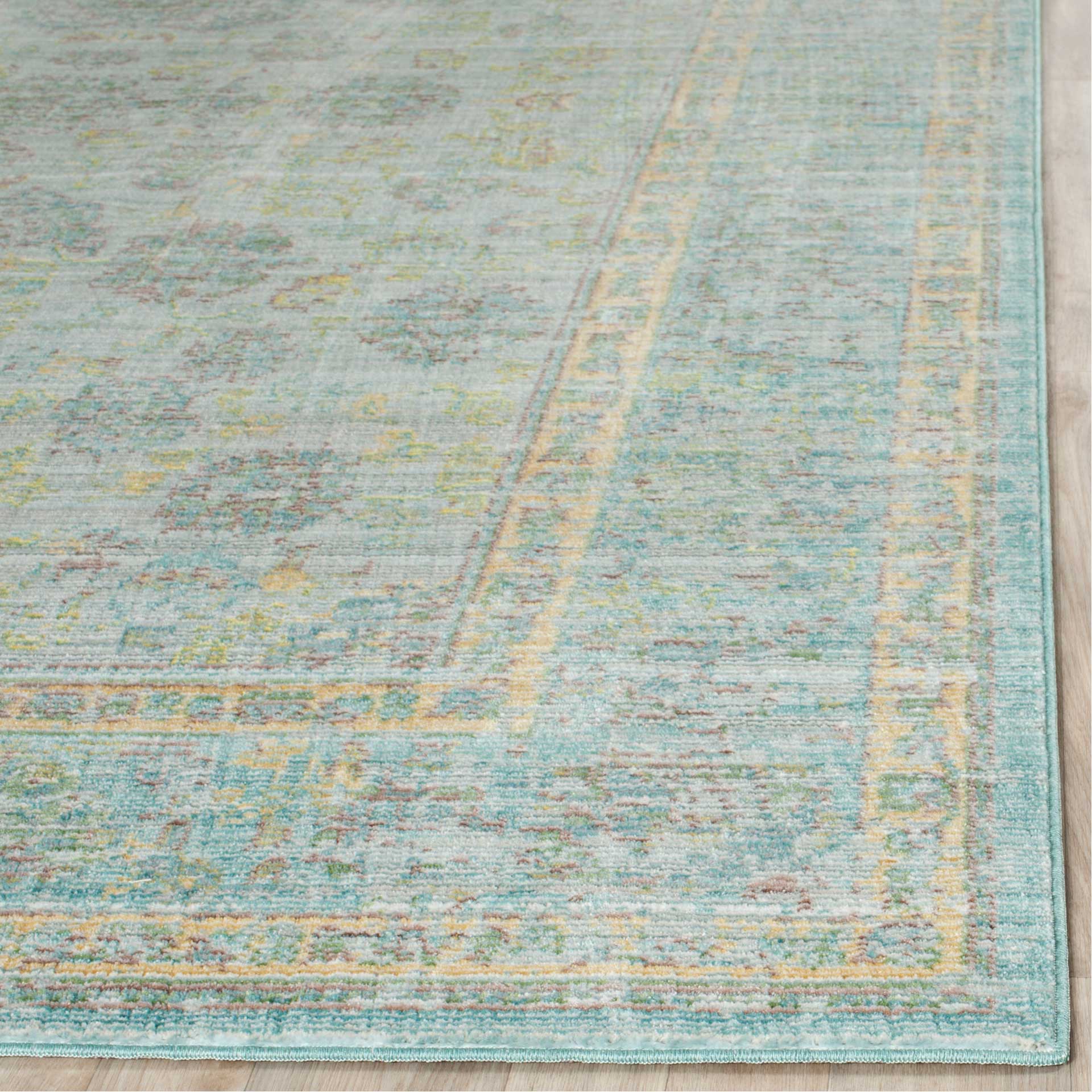 Valencia Light Blue/Turquoise Area Rug - Image 4