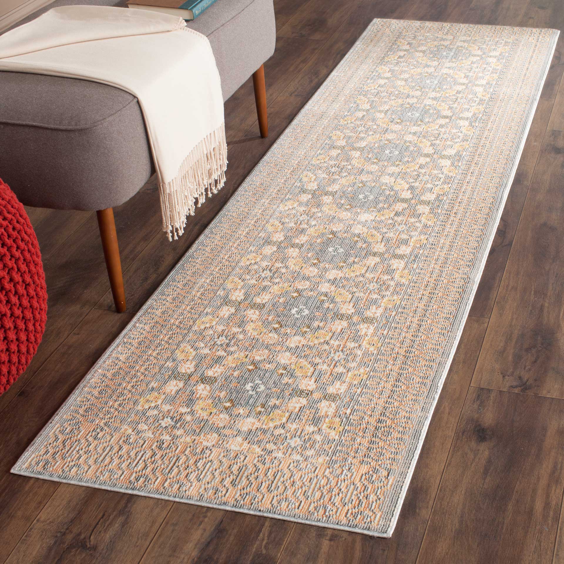 Valencia Light Gray/Multi Runner Rug - Image 3