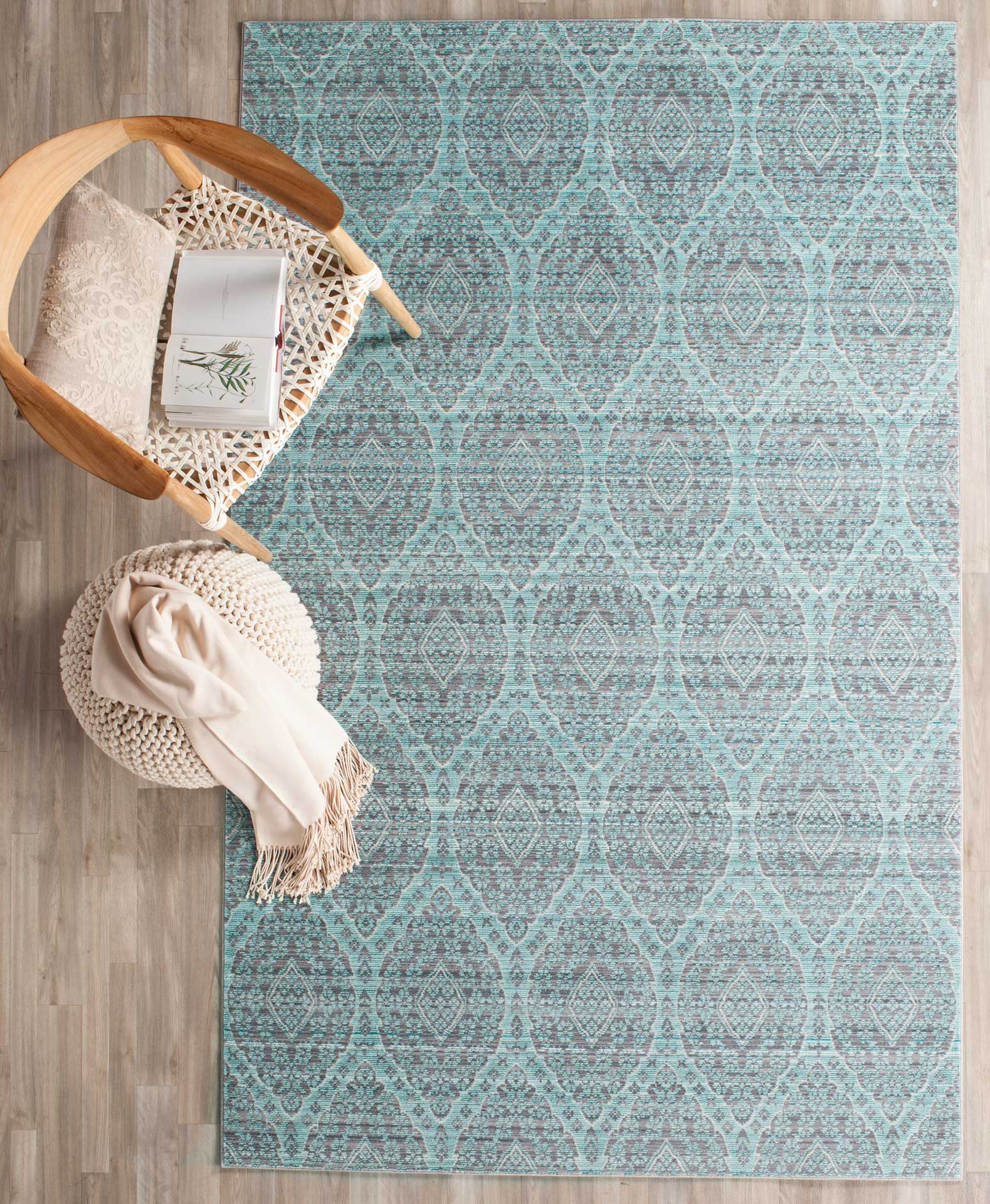 Valencia Mauve/Alpine Area Rug - Image 9