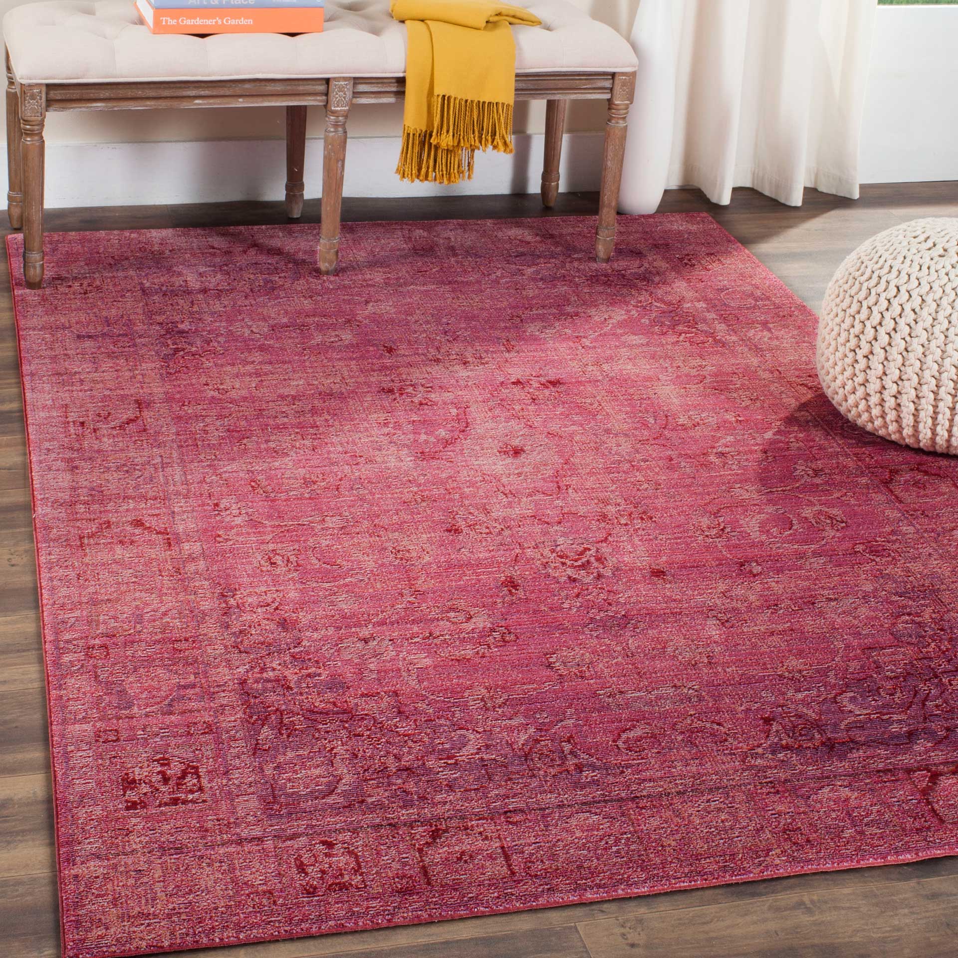 Valencia Red/Red Area Rug - Image 9