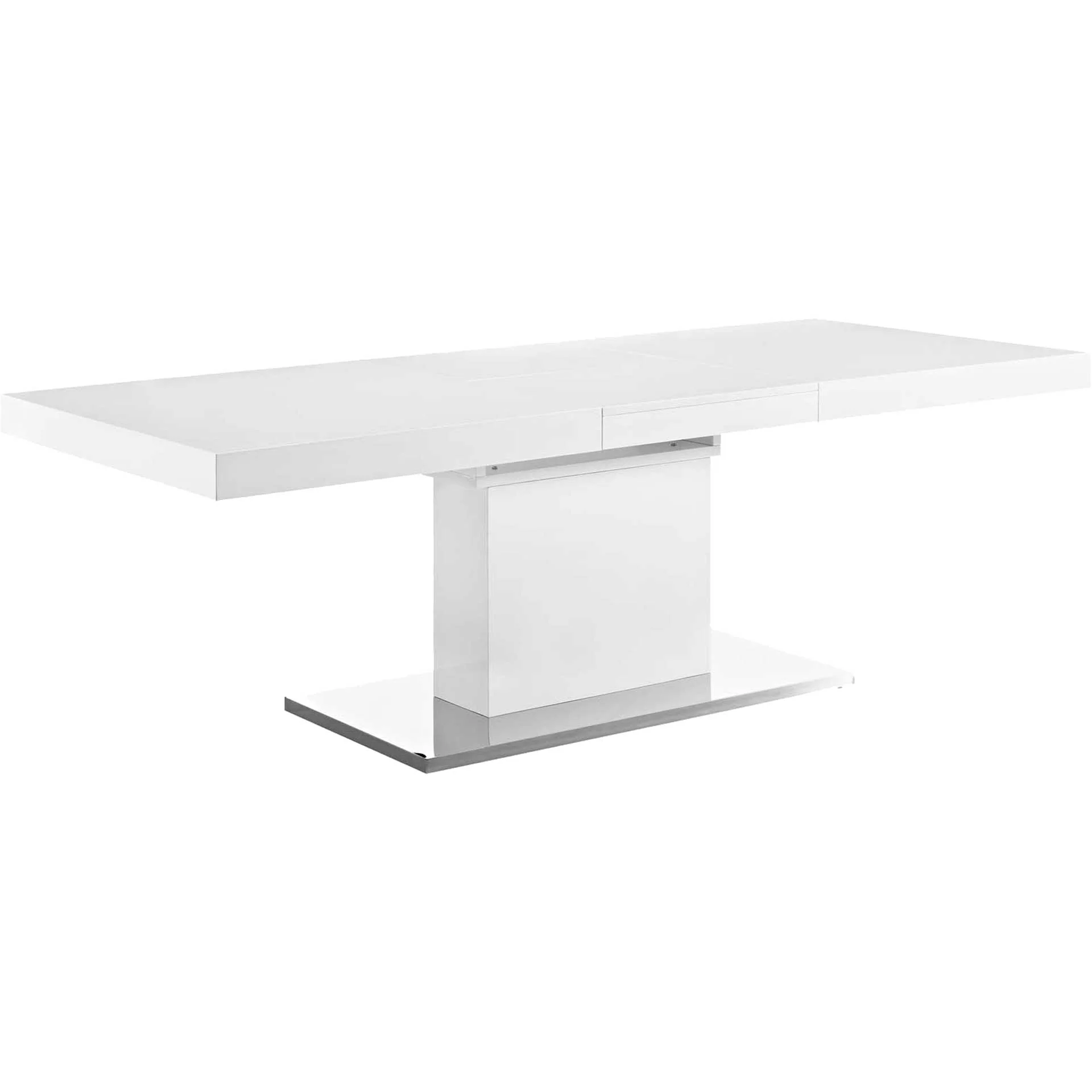Valentino Expandable Dining Table White/Silver - Image 2