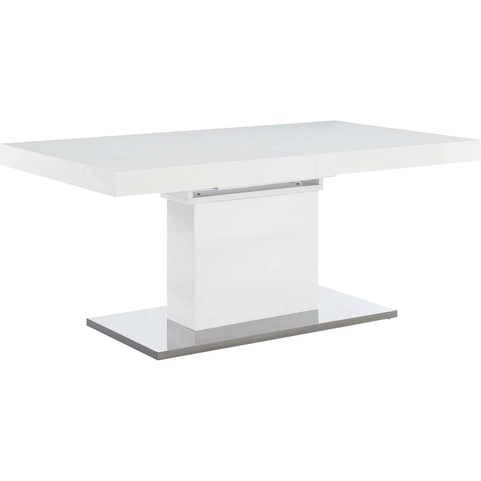 Valentino Expandable Dining Table White/Silver - Image 4