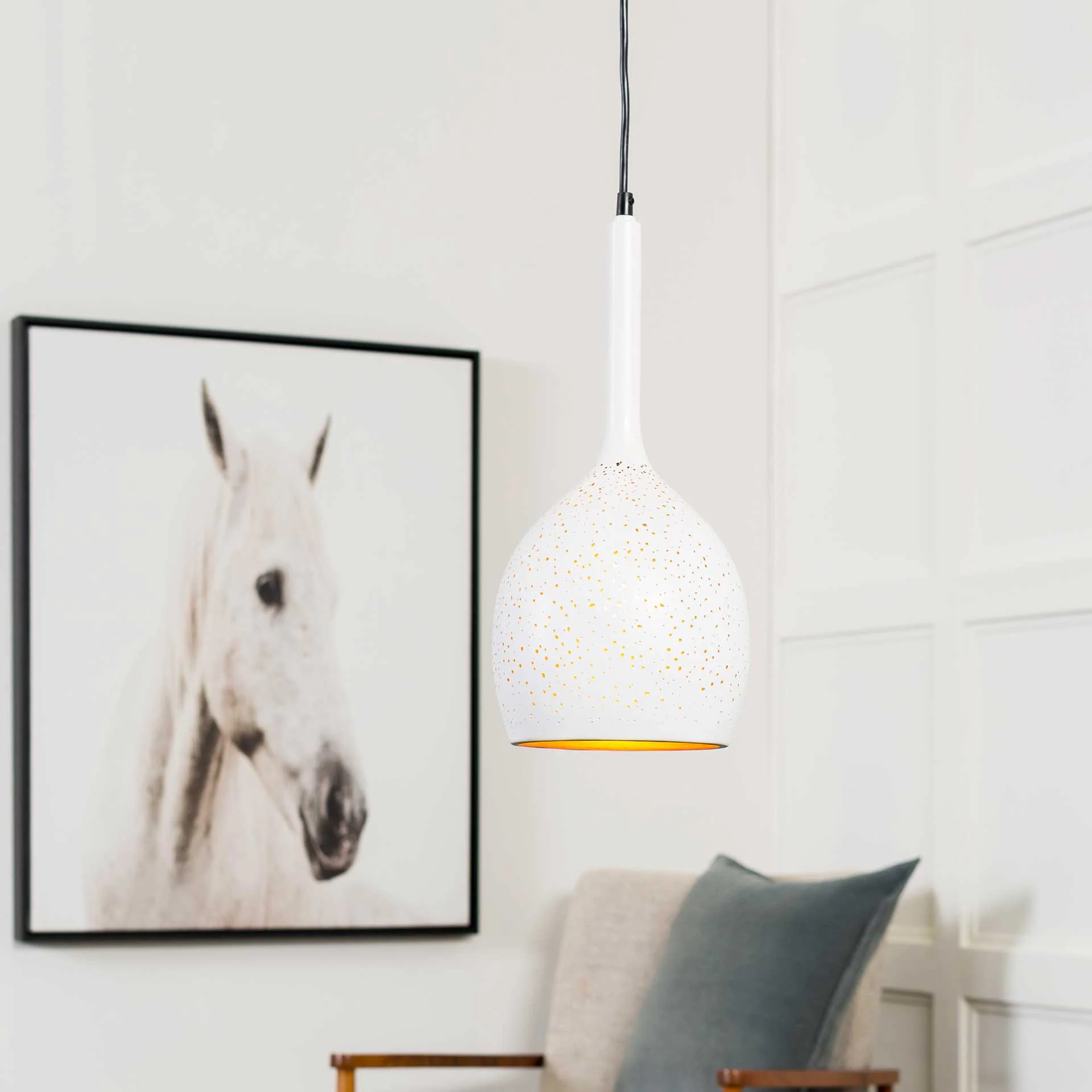 Valeria Bell Ceiling Lamp White - Image 3