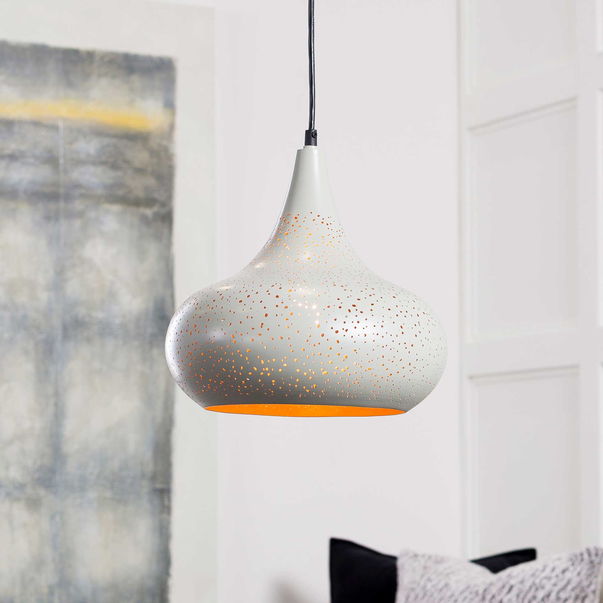Valeria Ceiling Lamp Ivory/Taupe - Image 3