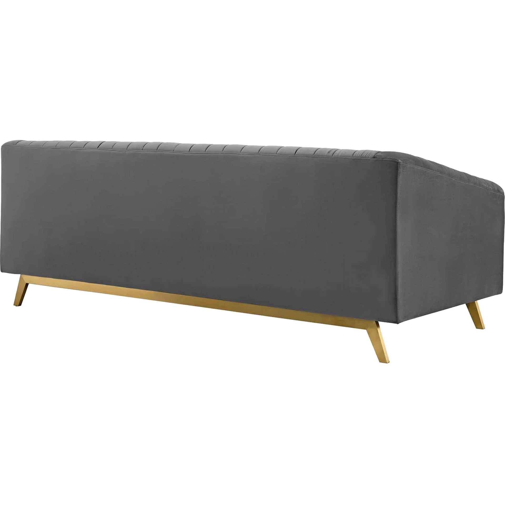 Vanessa Tufted Performance Velvet Sofa Gray - Image 4