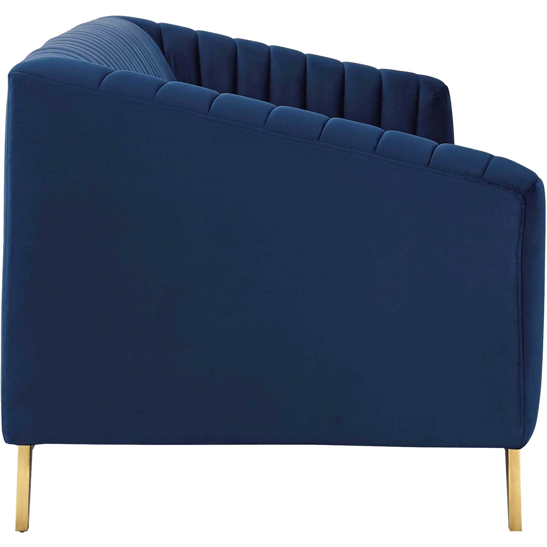 Vanessa Tufted Performance Velvet Sofa Navy - Image 3