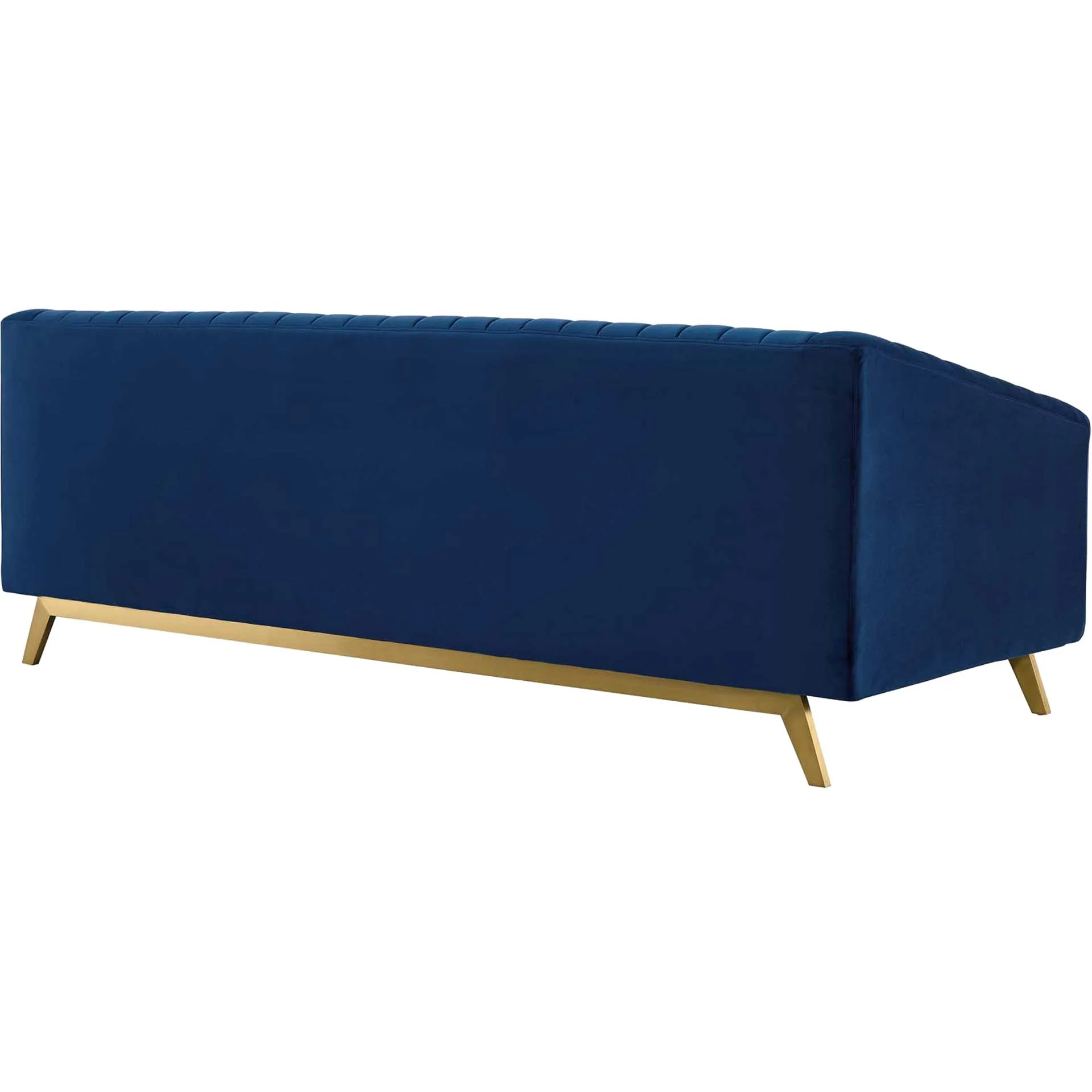 Vanessa Tufted Performance Velvet Sofa Navy - Image 4