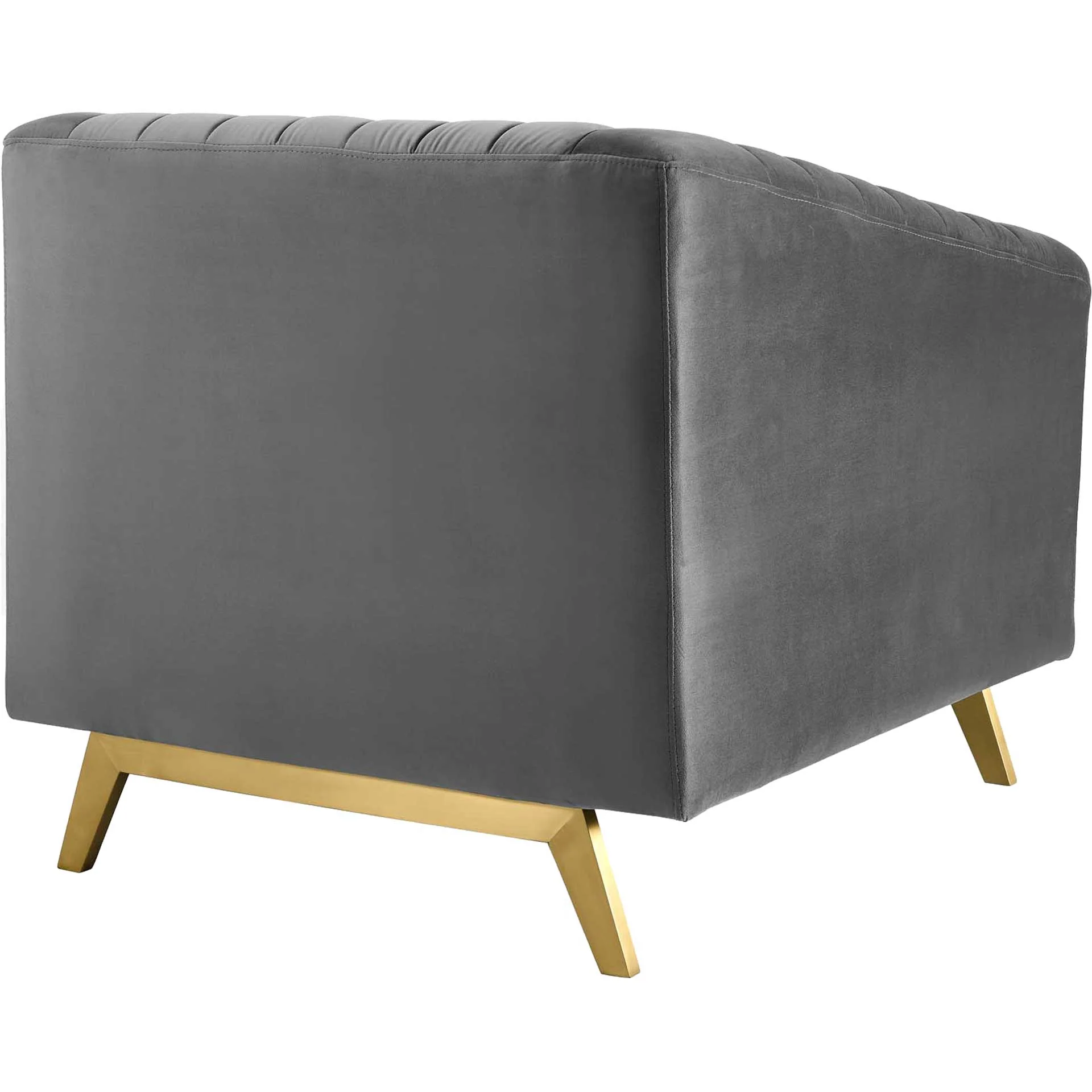 Vanessa Velvet Armchair Gray - Image 4