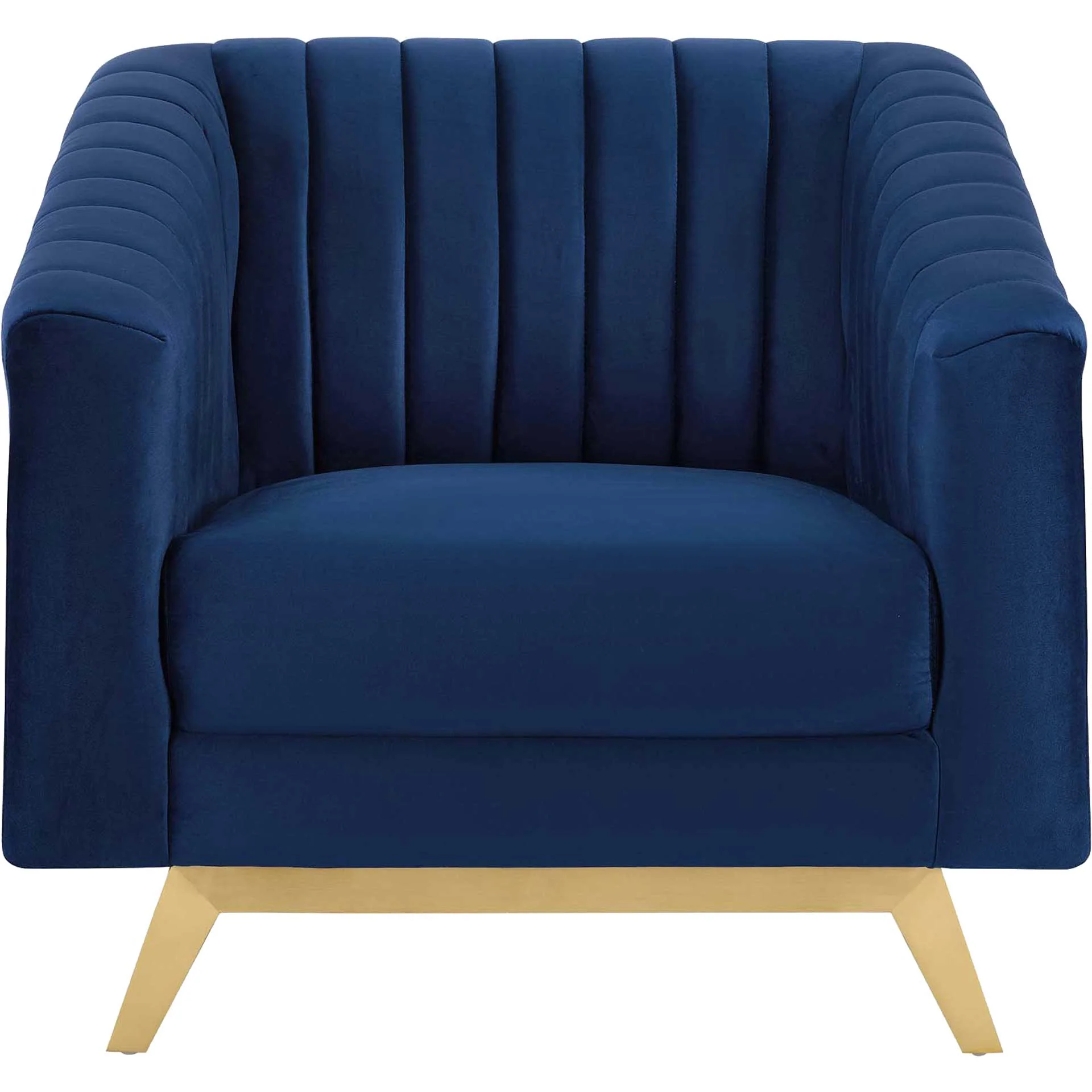 Vanessa Velvet Armchair Navy - Image 2
