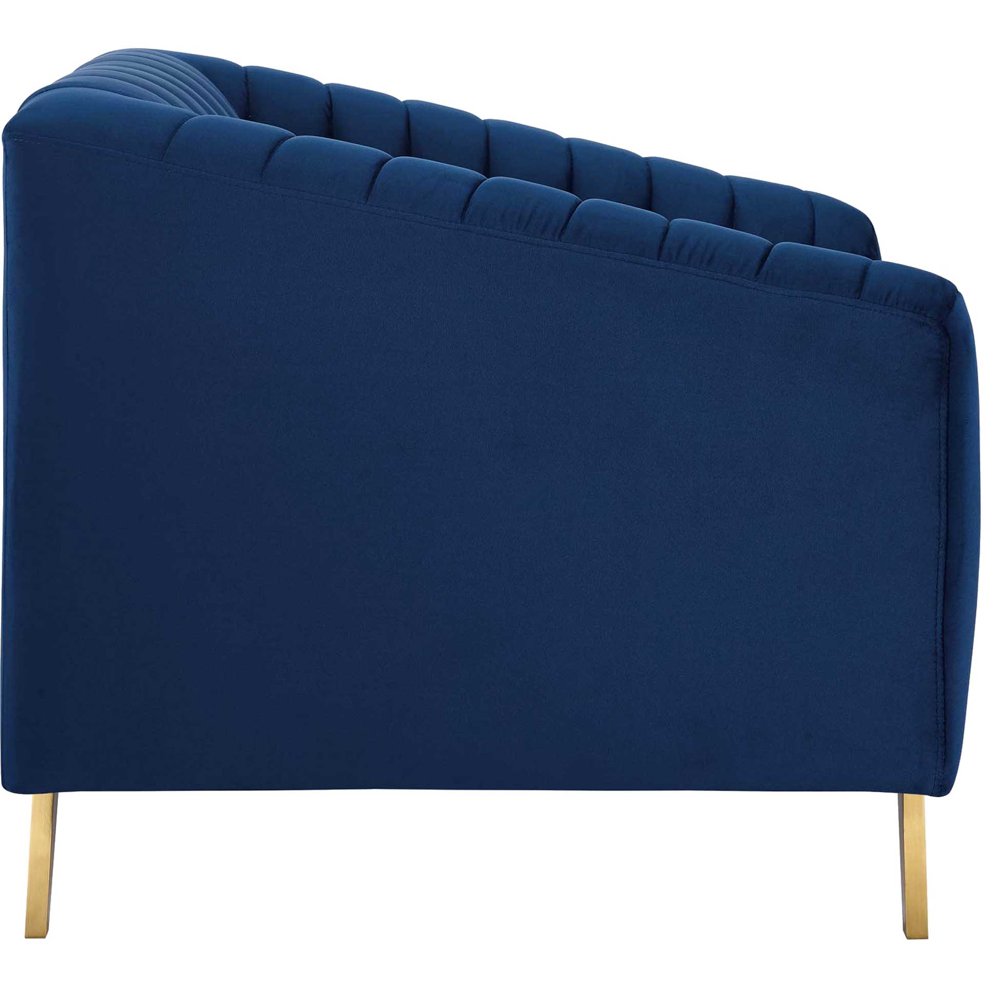 Vanessa Velvet Armchair Navy - Image 3