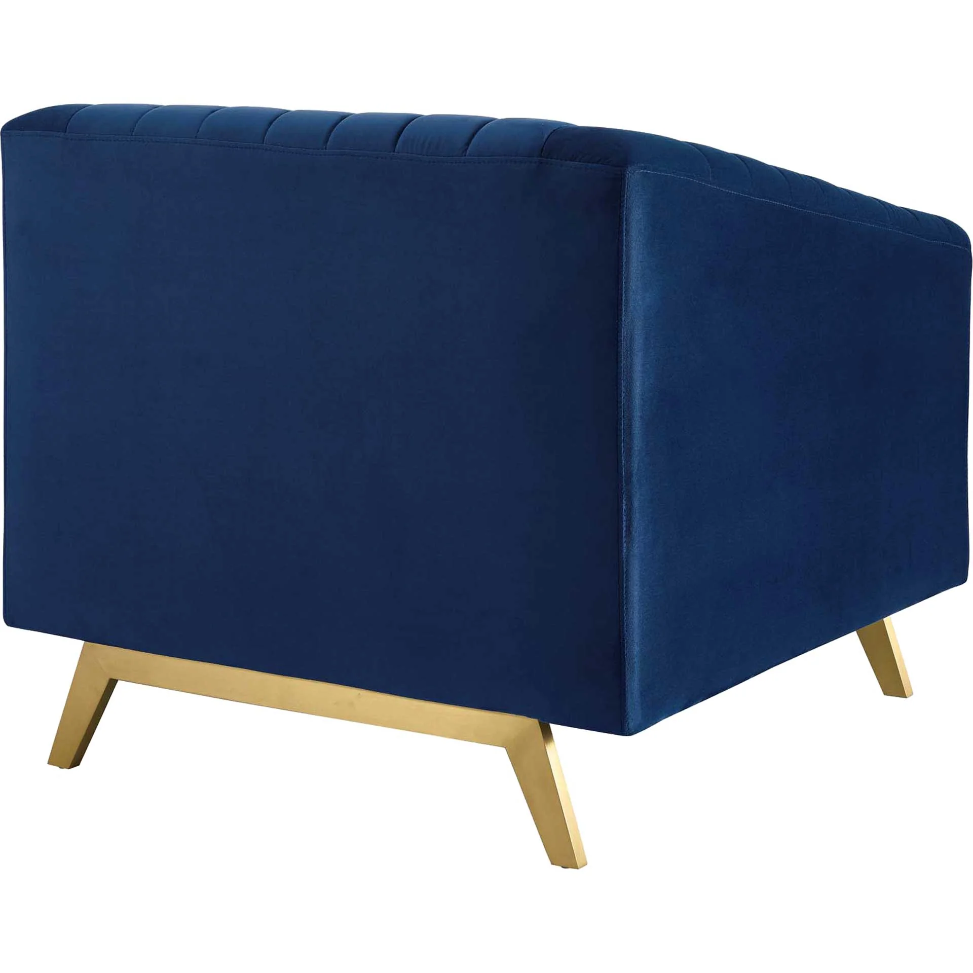Vanessa Velvet Armchair Navy - Image 4