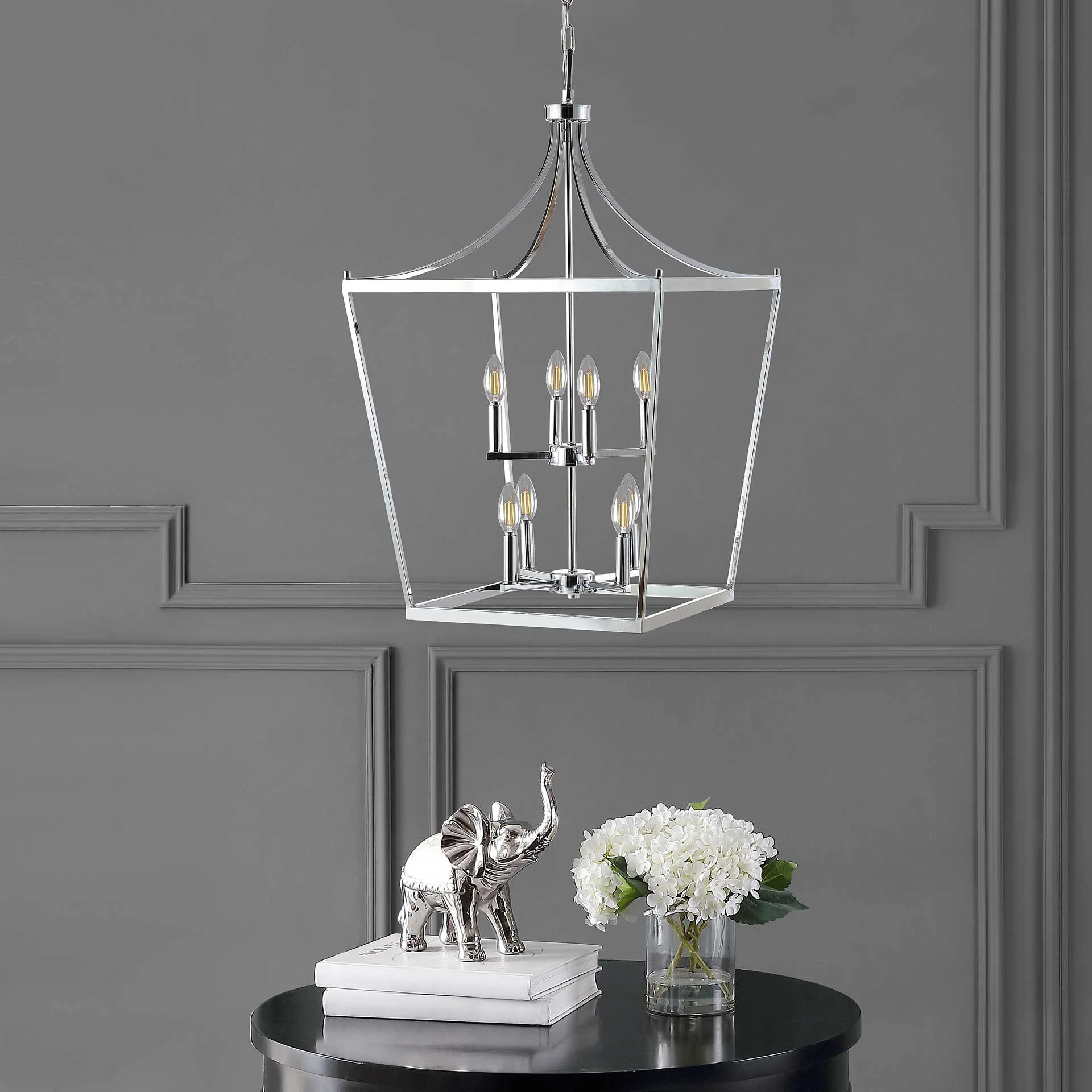 Varina 8 Light Pendant Chrome - Image 3