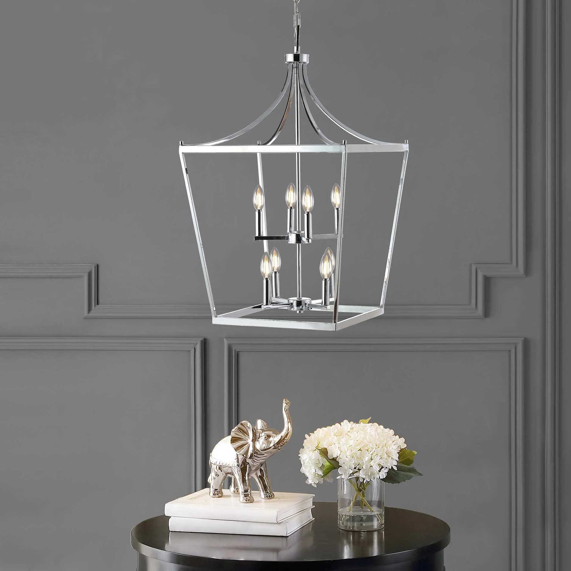 Varina 8 Light Pendant Chrome - Image 4