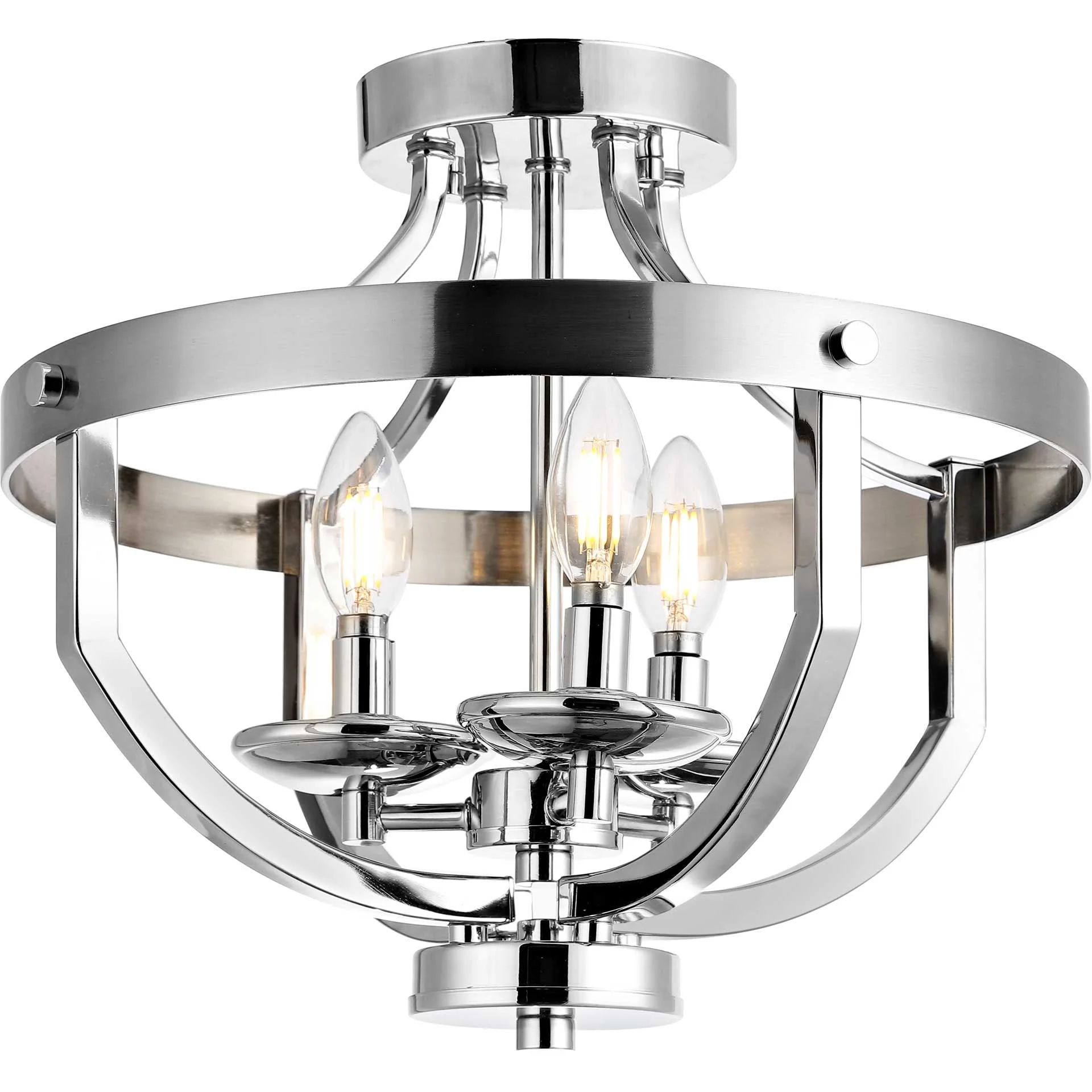 Vaughn Flush Mount Nickel Brass - Image 2