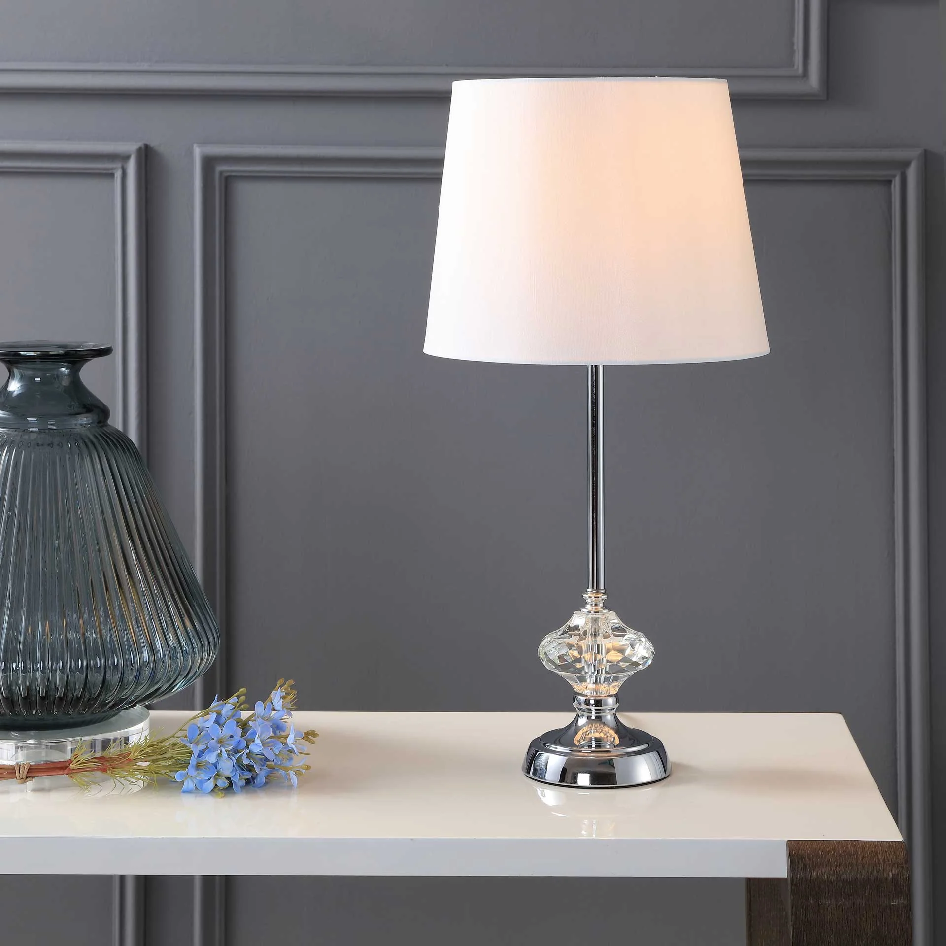 Veer Table Lamp Clear/Chrome - Image 4