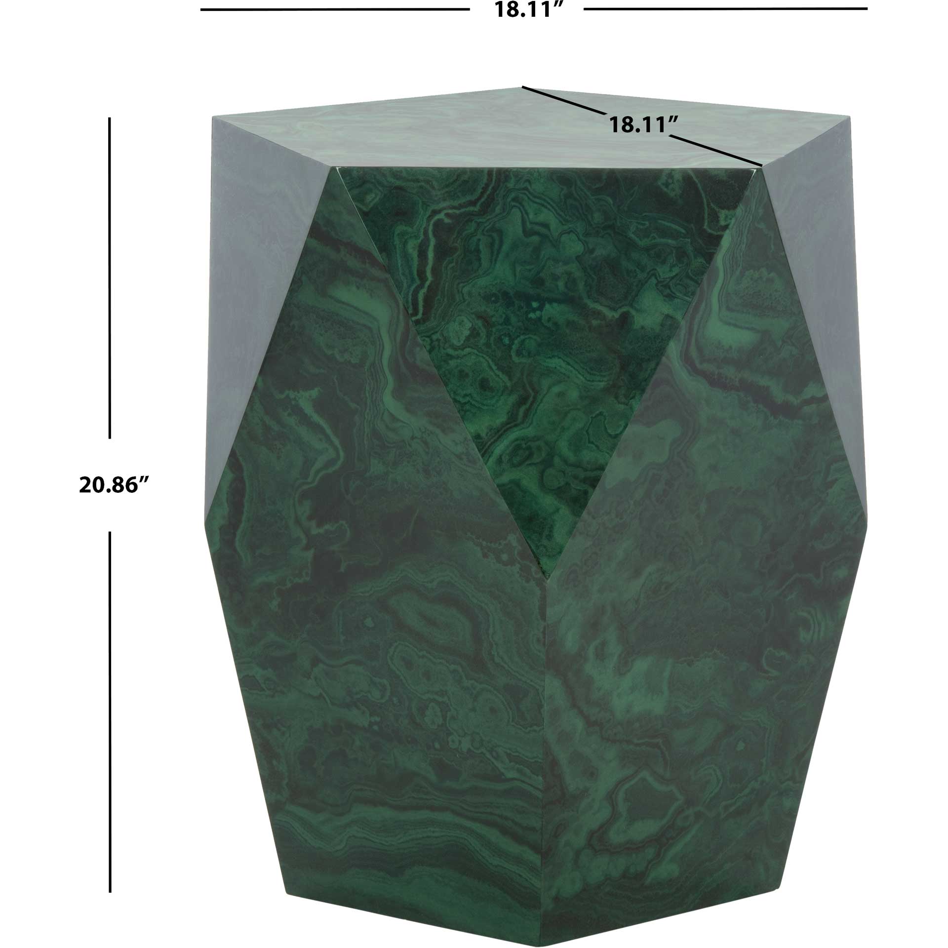 Velora Malachite End Table Jade - Image 6