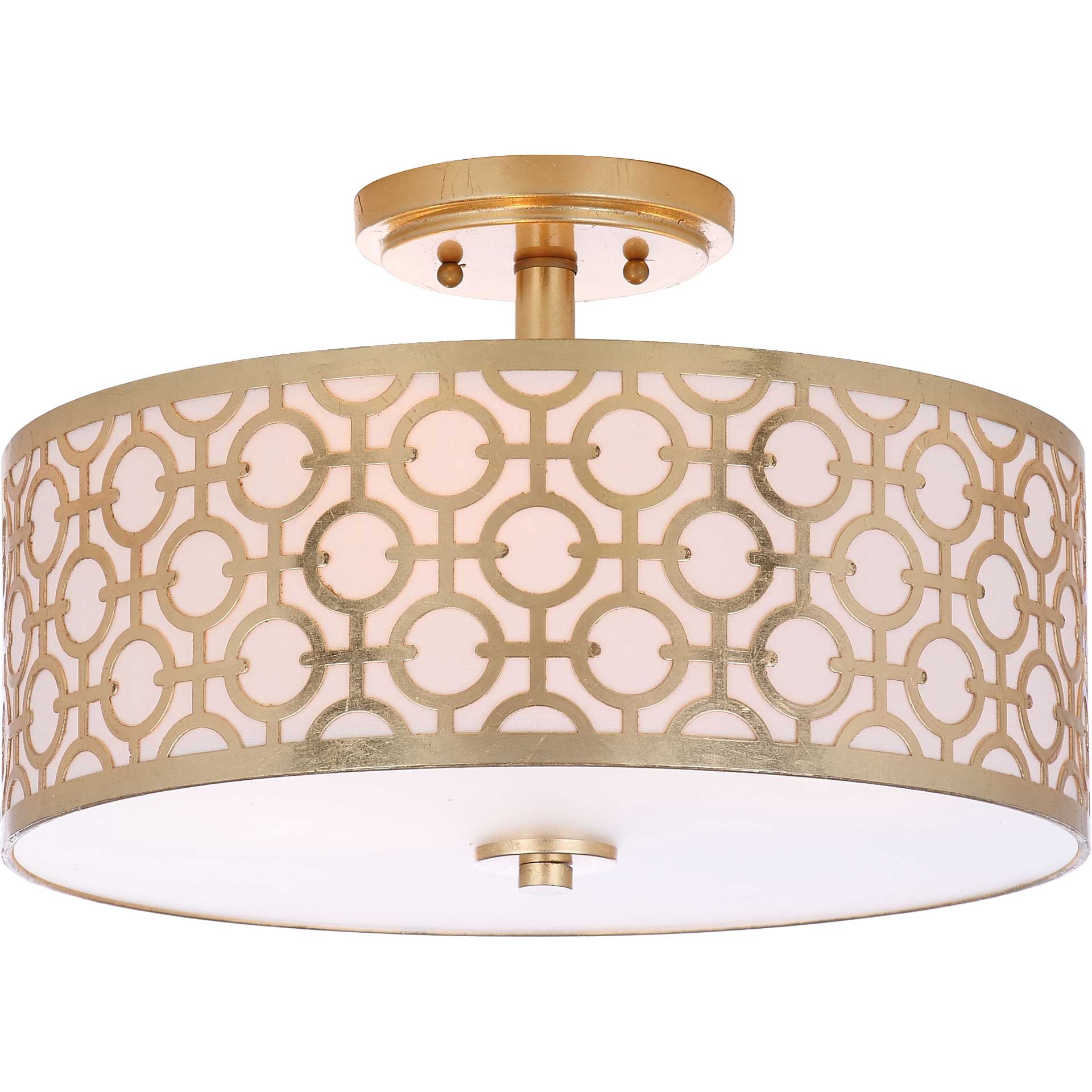 Velvet Poms Gold Flush Mount Gold - Image 2