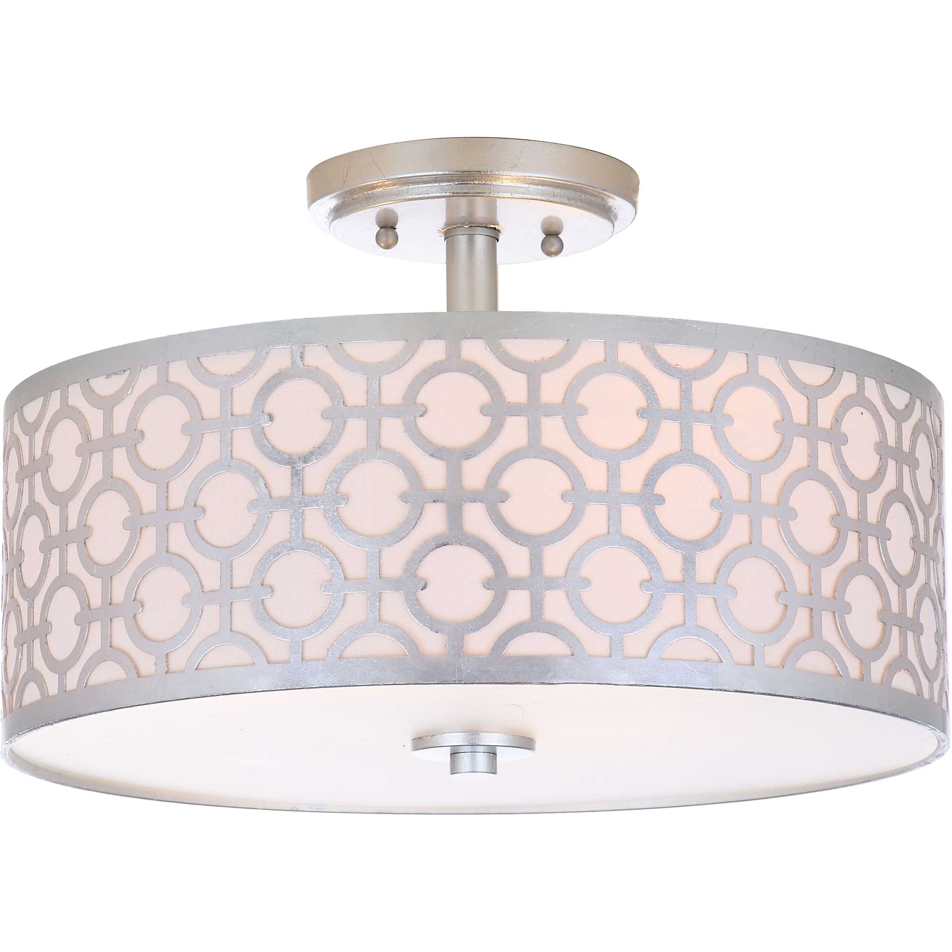 Velvet Poms Silver Flush Mount Silver - Image 2