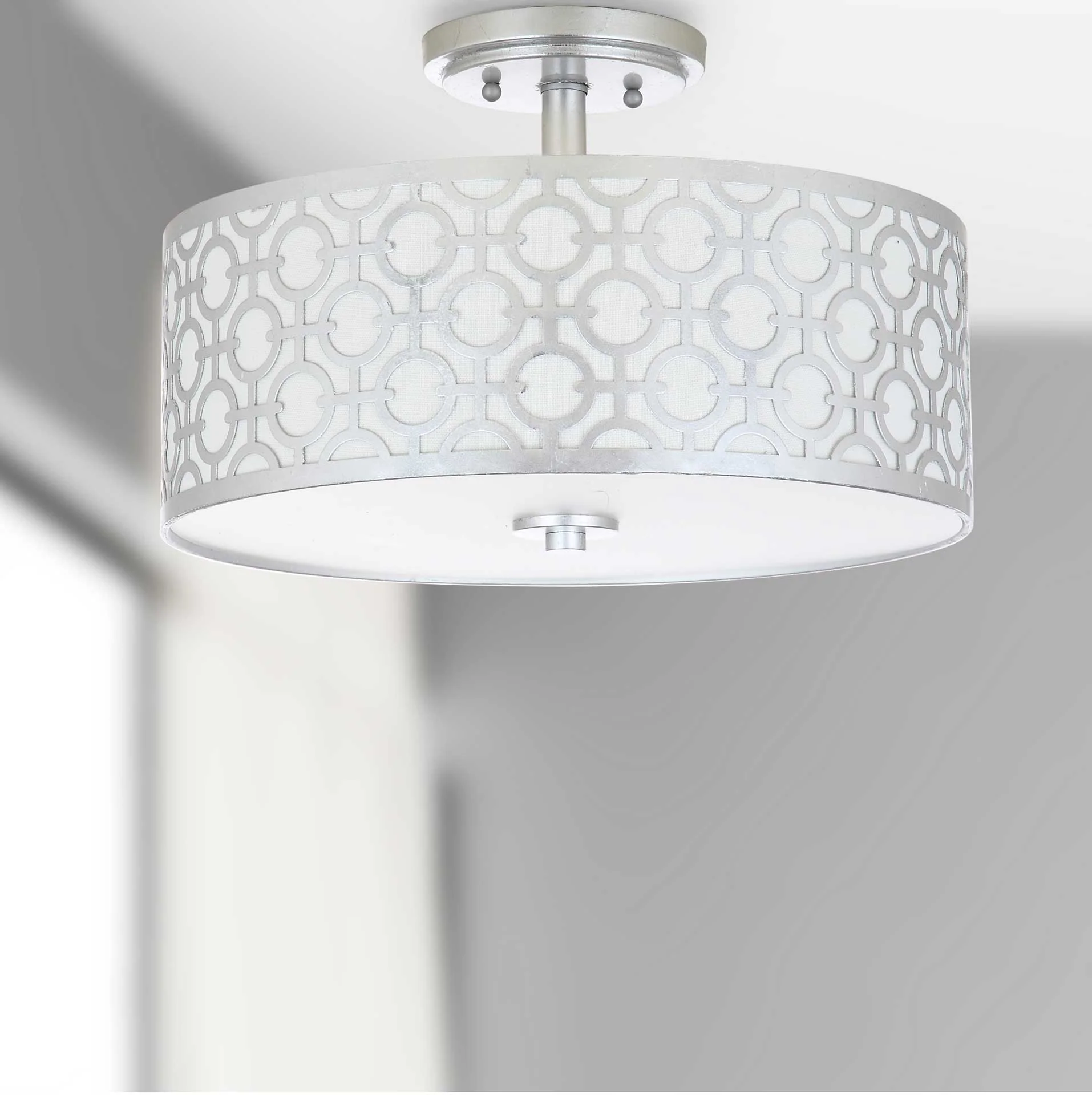 Velvet Poms Silver Flush Mount Silver - Image 3