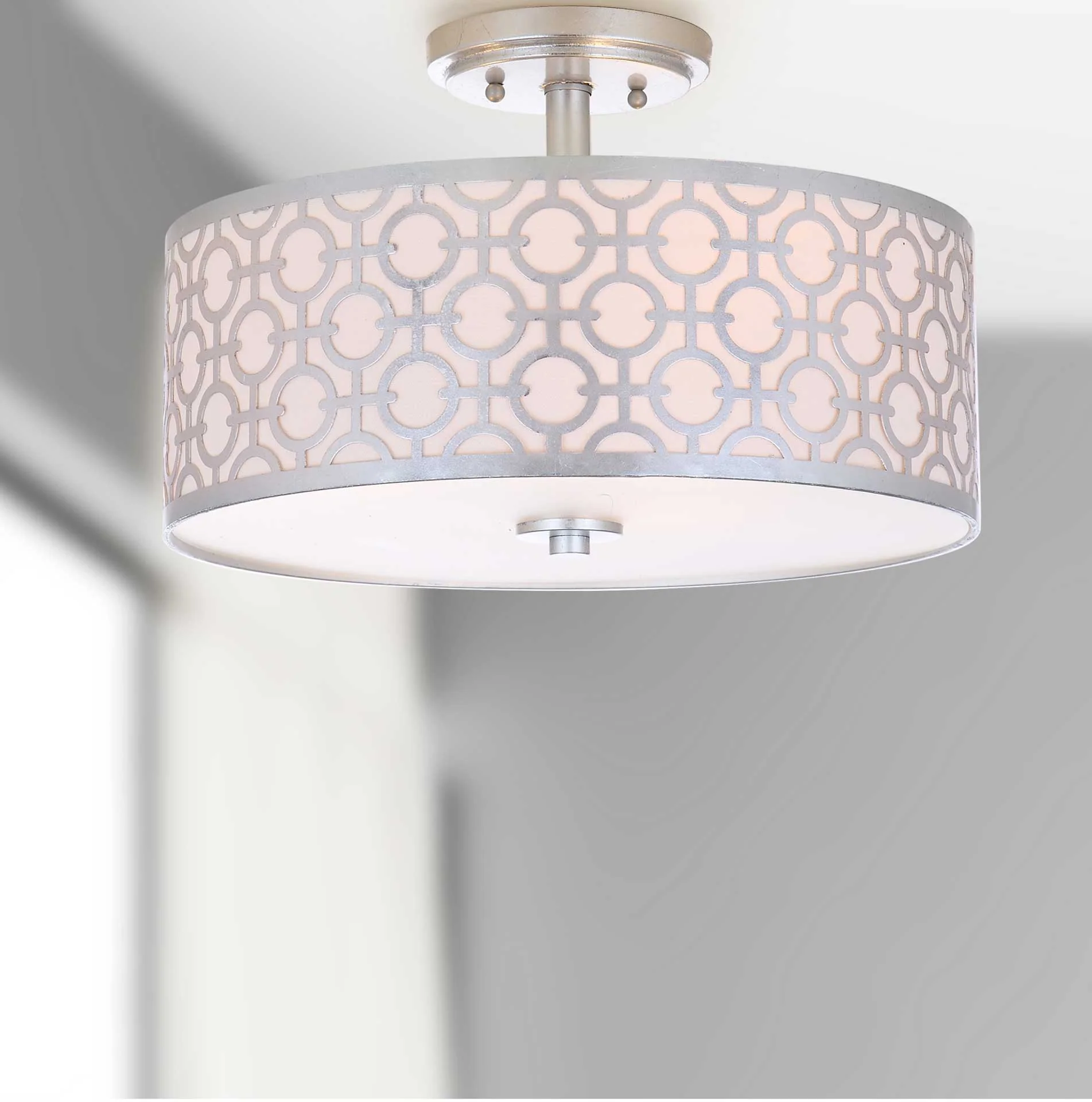 Velvet Poms Silver Flush Mount Silver - Image 4