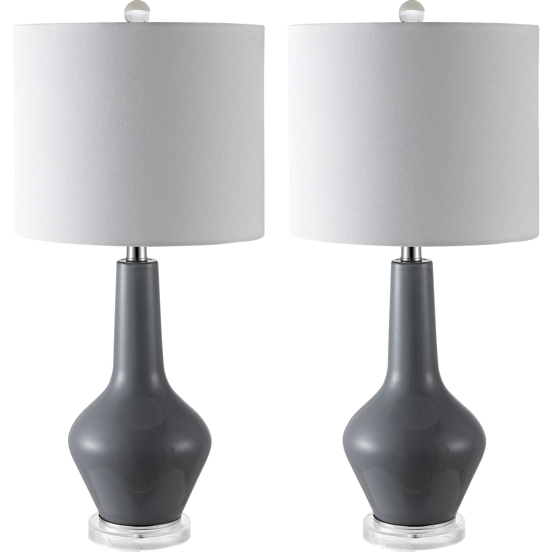 Vendome Table Lamps Smoked Gray Glass (Set of 2) - Image 3