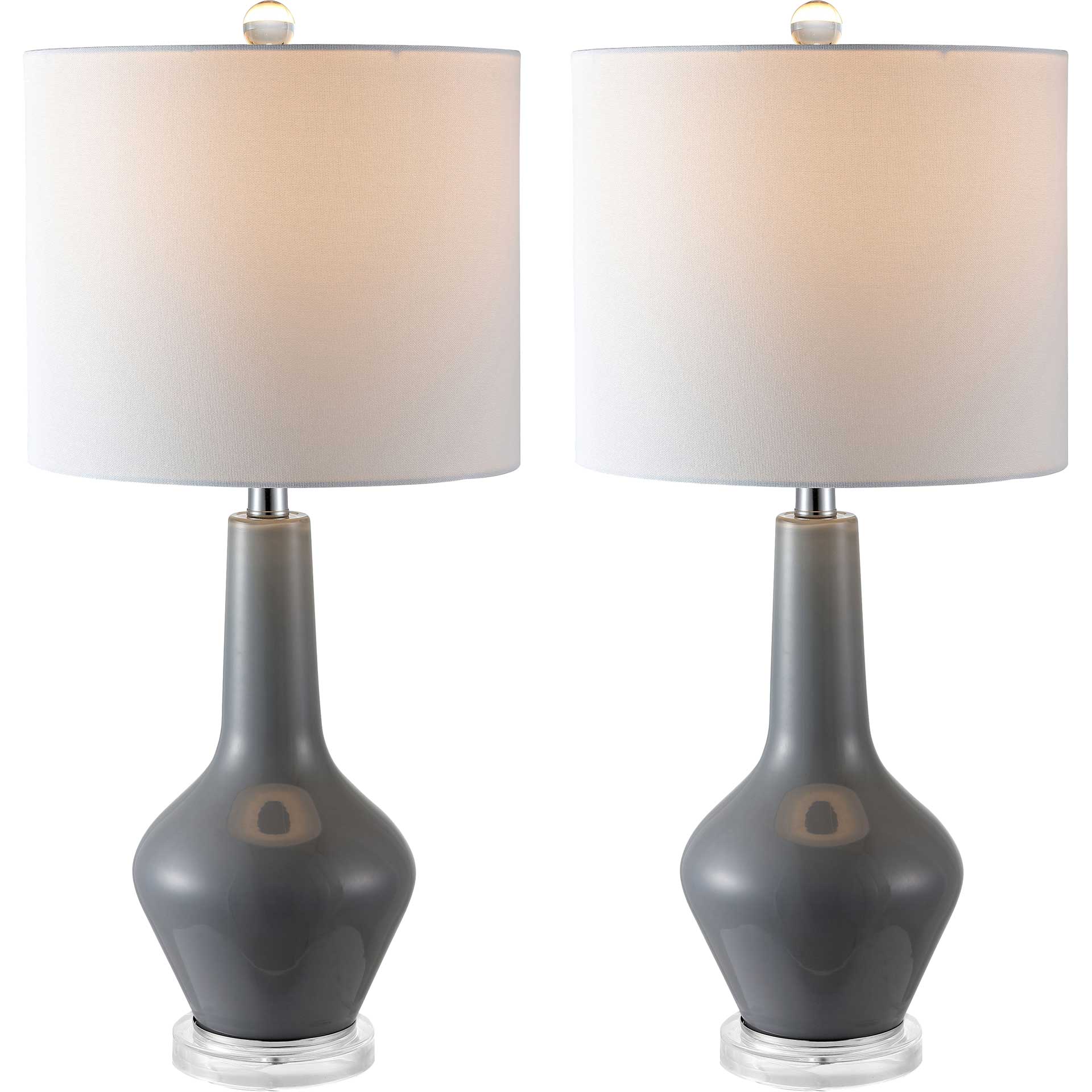 Vendome Table Lamps Smoked Gray Glass (Set of 2) - Image 4
