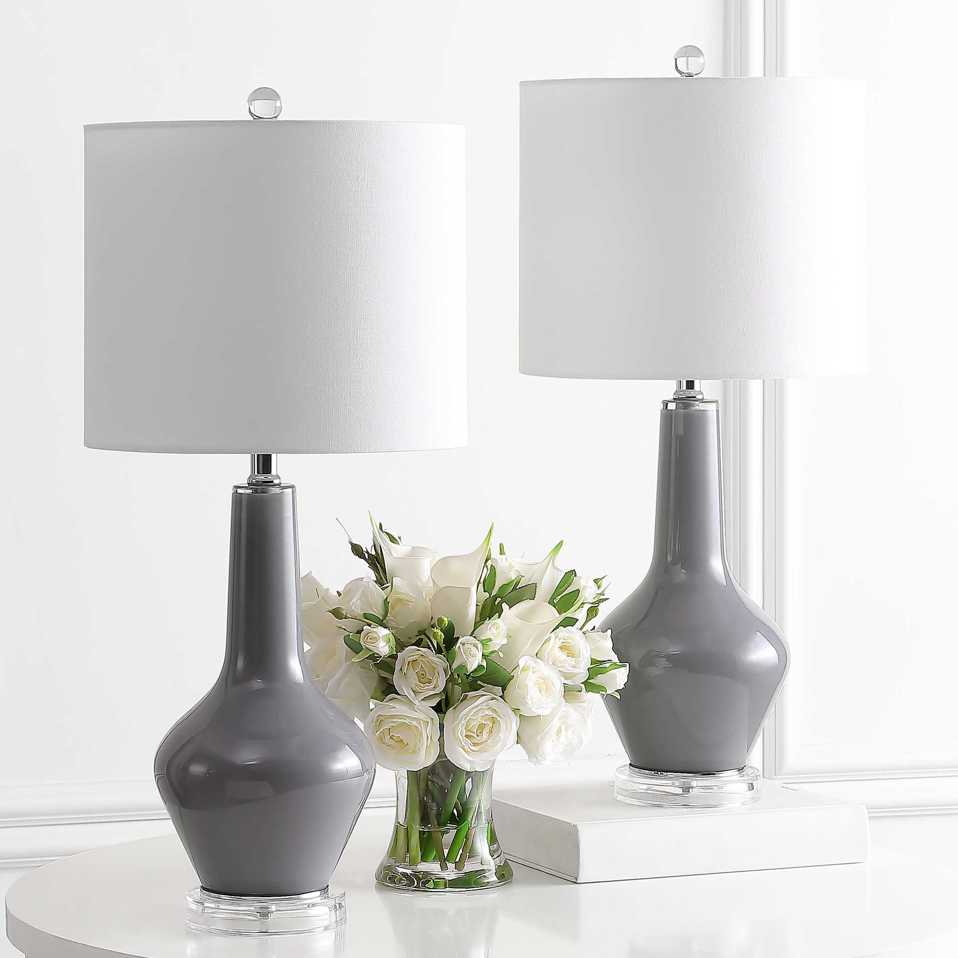 Vendome Table Lamps Smoked Gray Glass (Set of 2) - Image 5