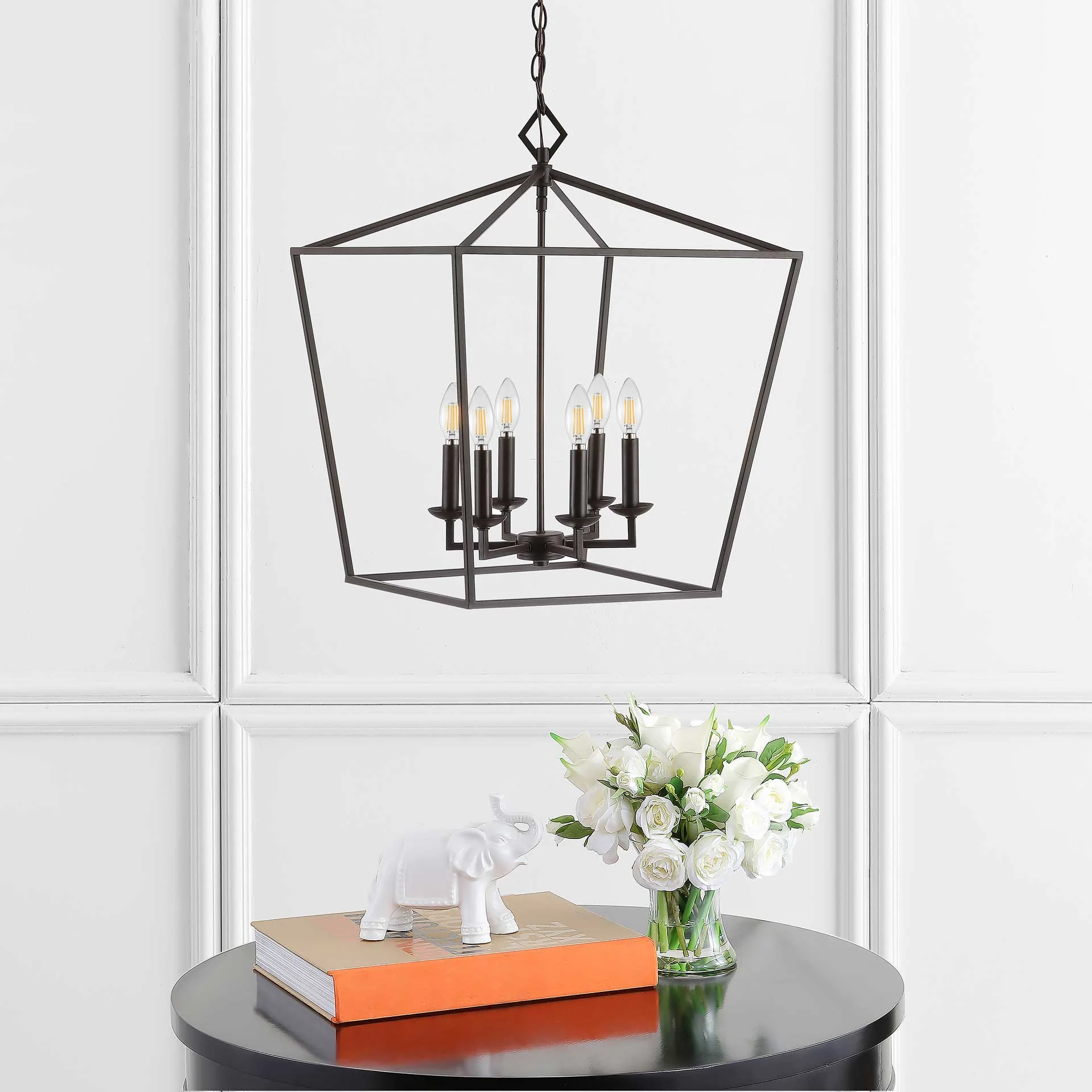 Venezia 6 Light Pendant Bronze/Black - Image 3
