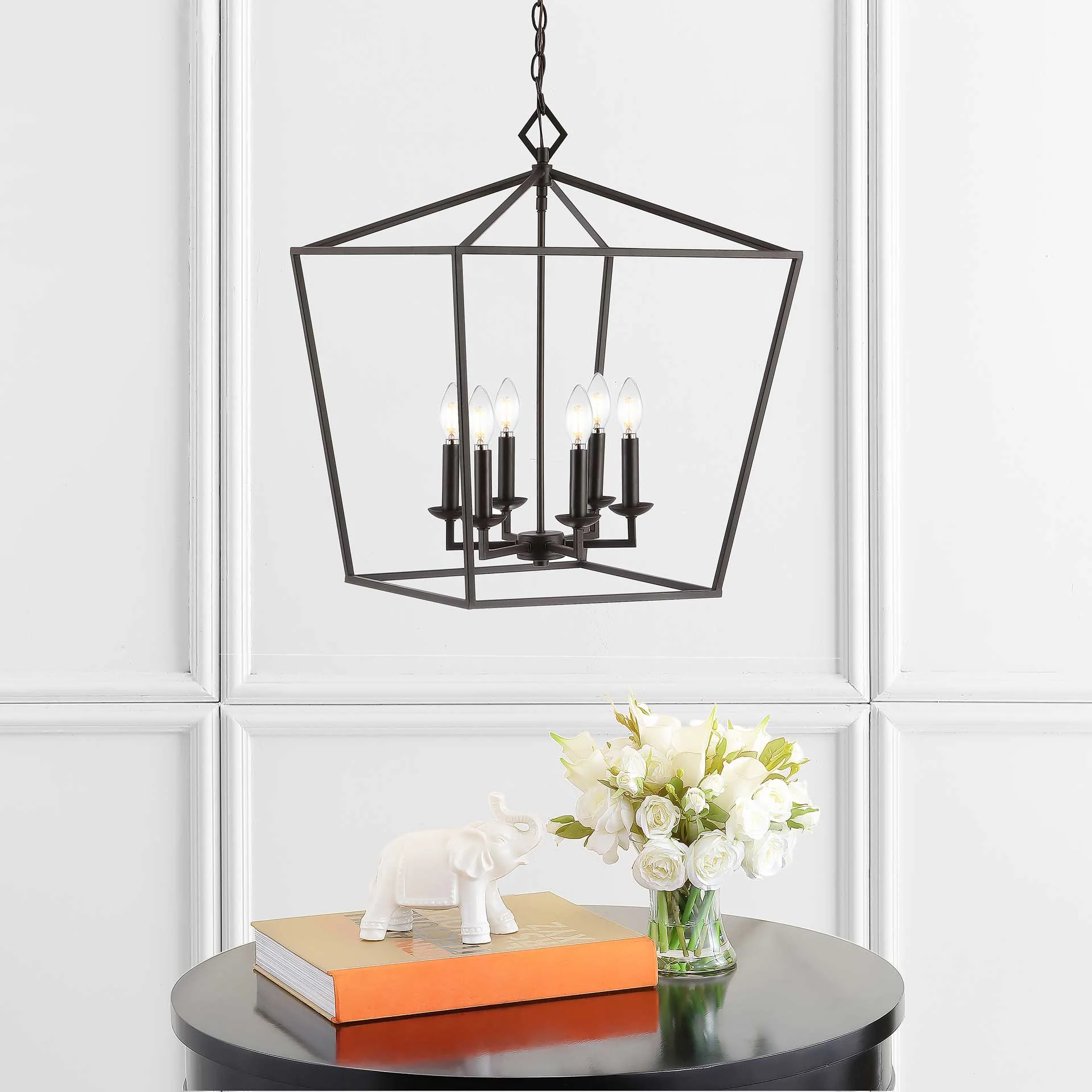 Venezia 6 Light Pendant Bronze/Black - Image 4