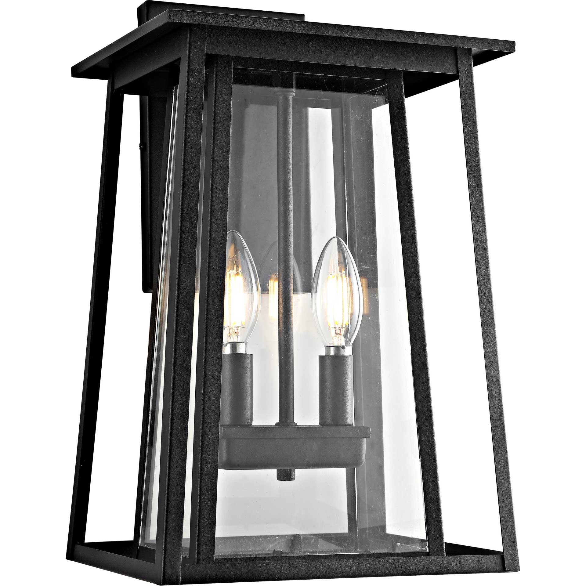 Venice Outdoor Wall Lantern Black - Image 2