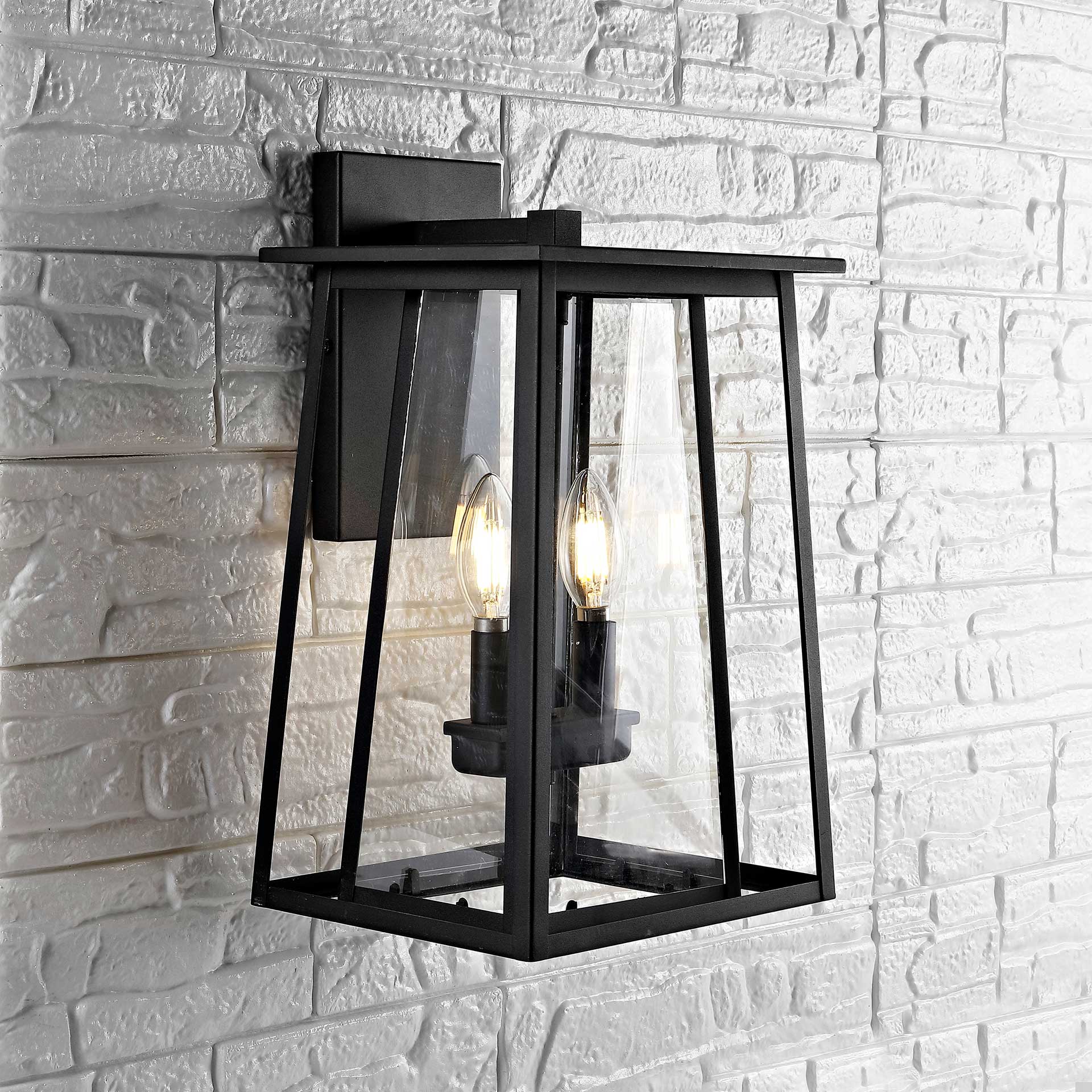 Venice Outdoor Wall Lantern Black - Image 4