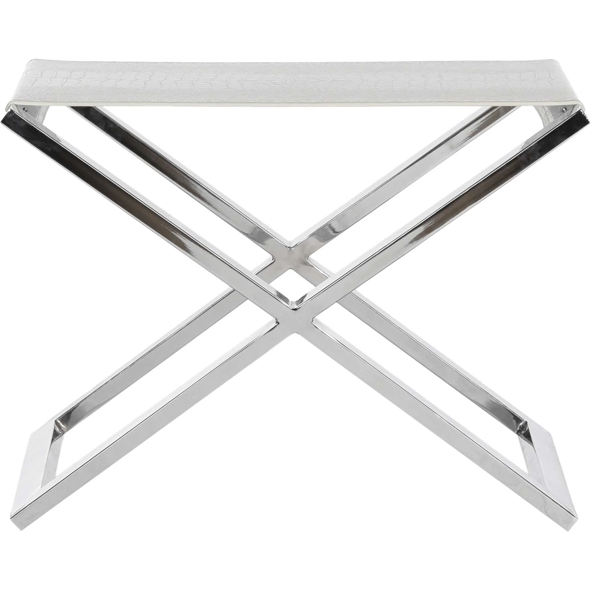Ventura Bench White/Crocodile/Chrome - Image 2