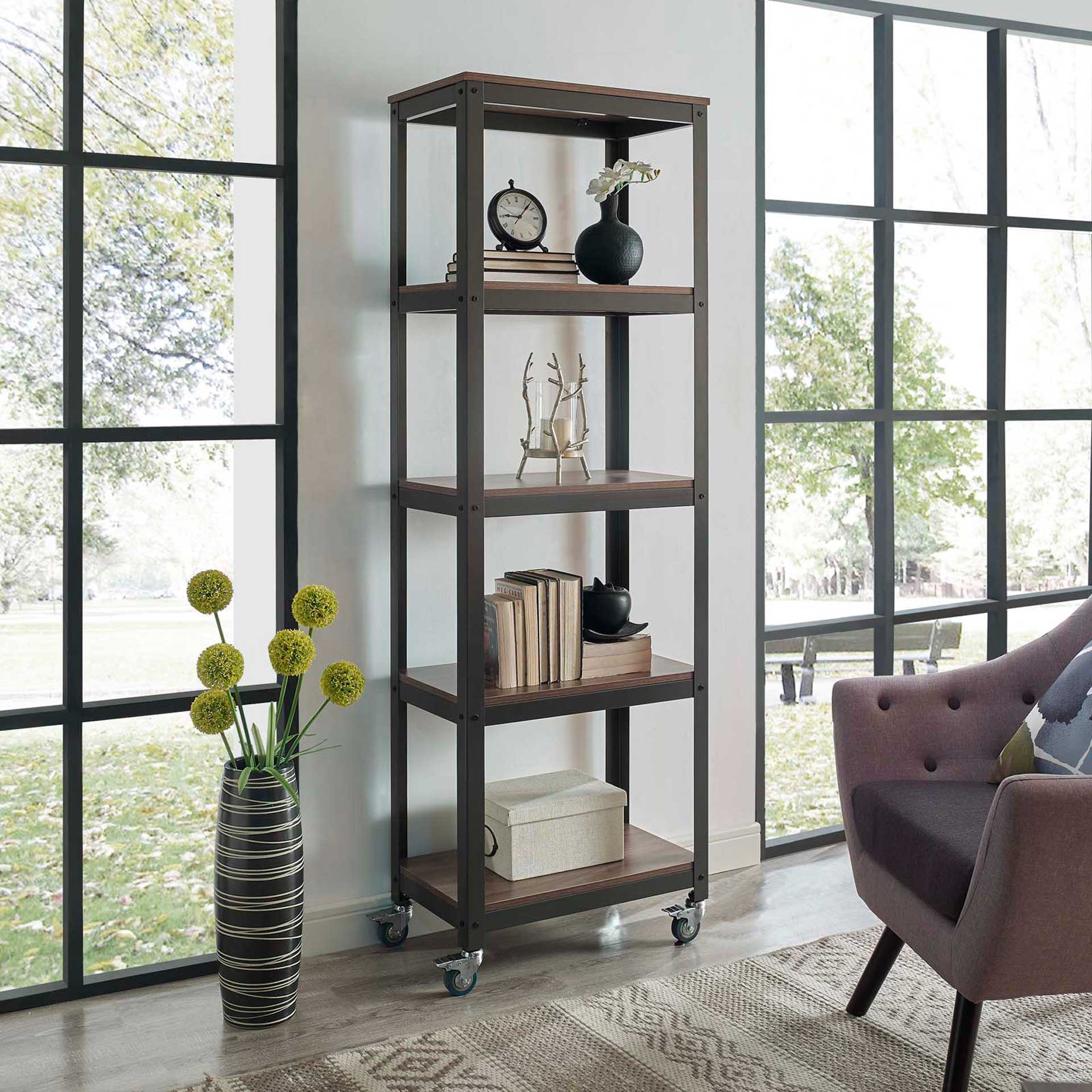 Ventura Bookcase Gray/Walnut - Image 4