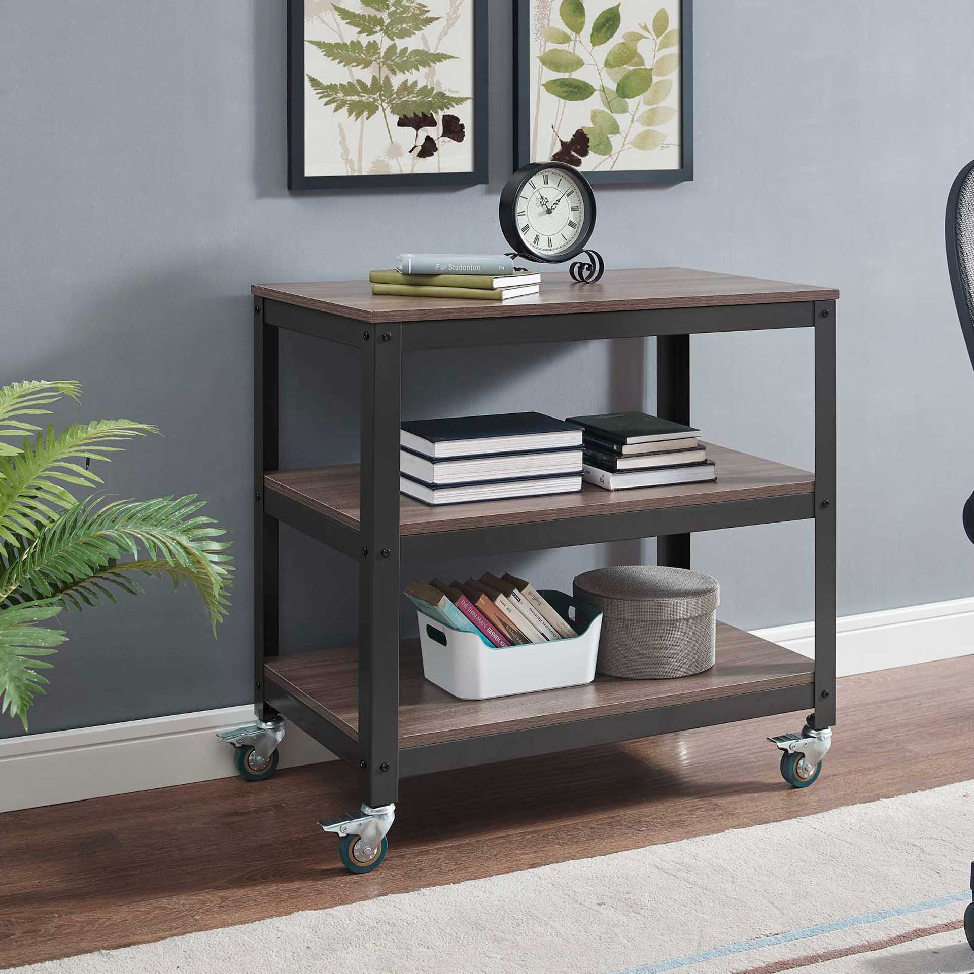 Ventura Tiered Serving Stand Gray/Walnut - Image 4
