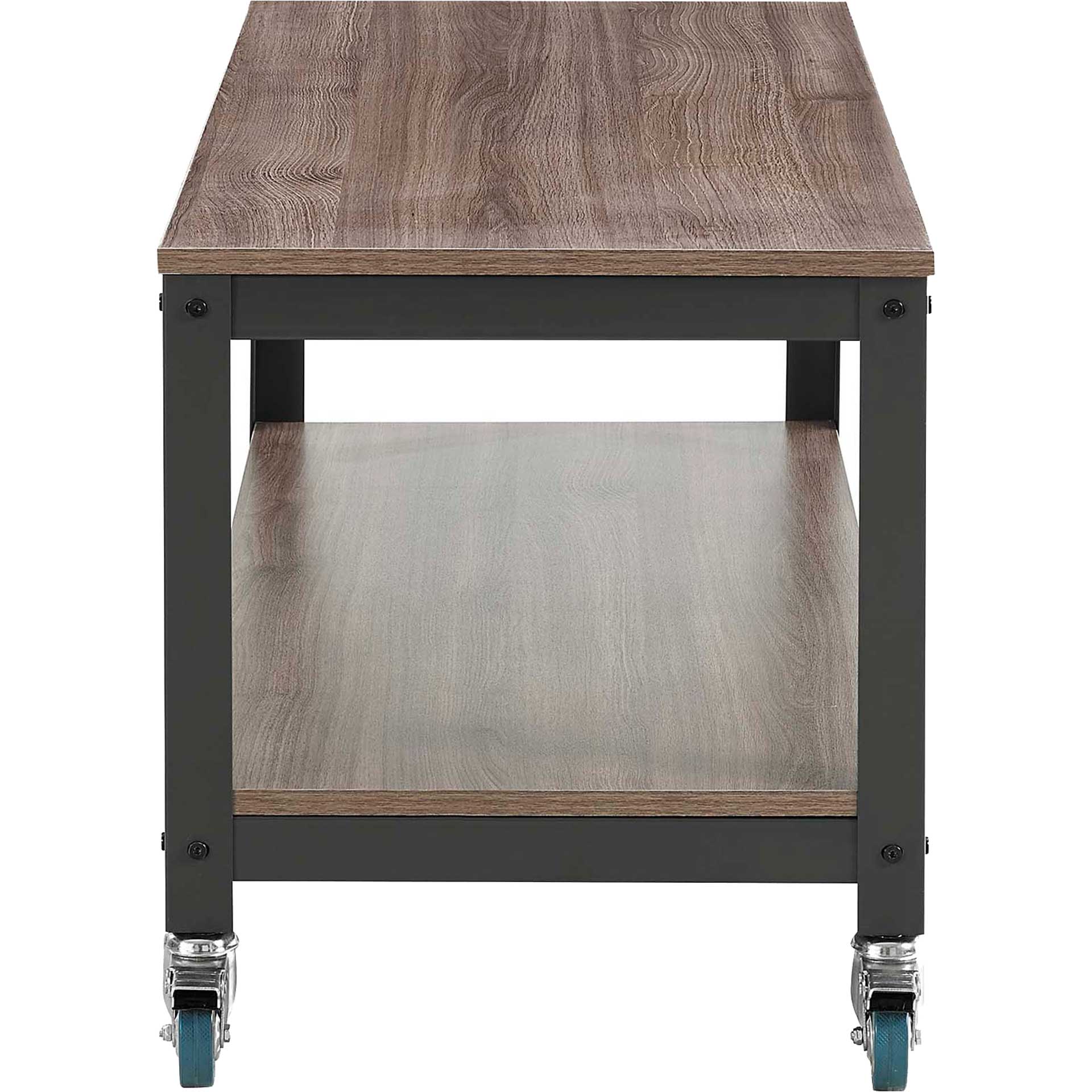 Ventura Tiered TV Stand Gray/Walnut - Image 2