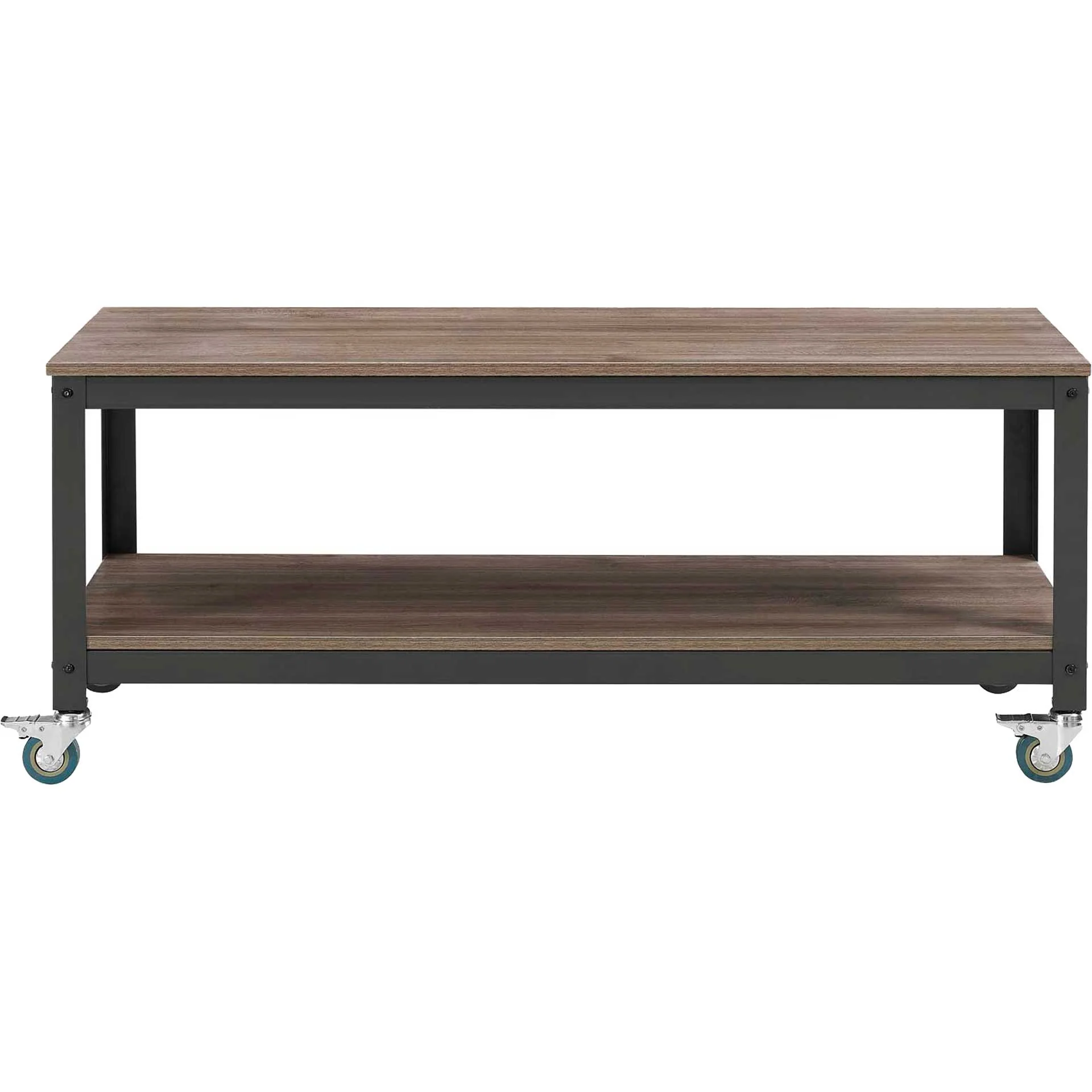Ventura Tiered TV Stand Gray/Walnut - Image 3